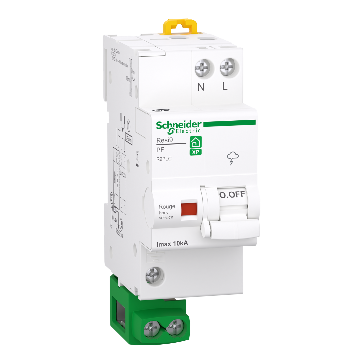 Schneider Electric-R9PLCW-W-Parafoudre 10kA 1P+N + acc