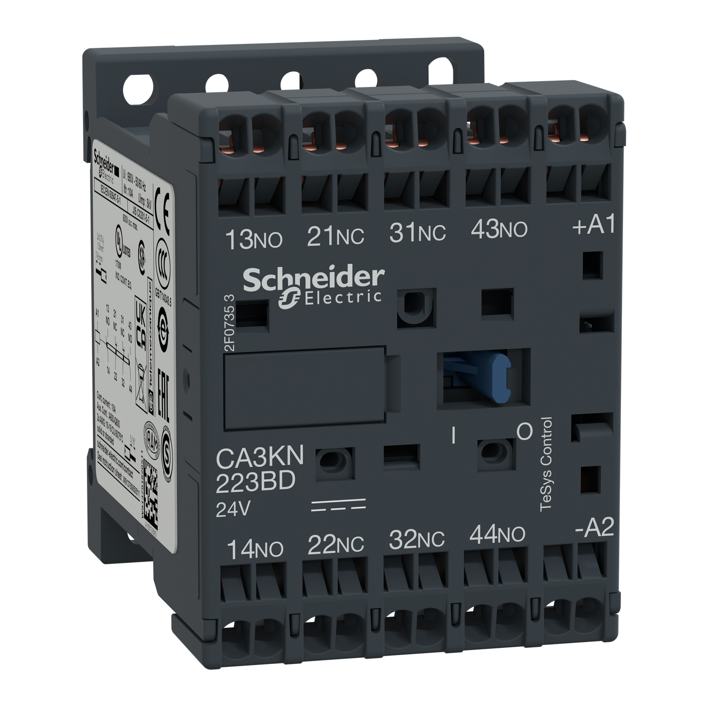 Schneider Electric-CA3KN223BD-TeSys CA3K - contacteur - 2F+2O - instantané - 10A - 24Vcc