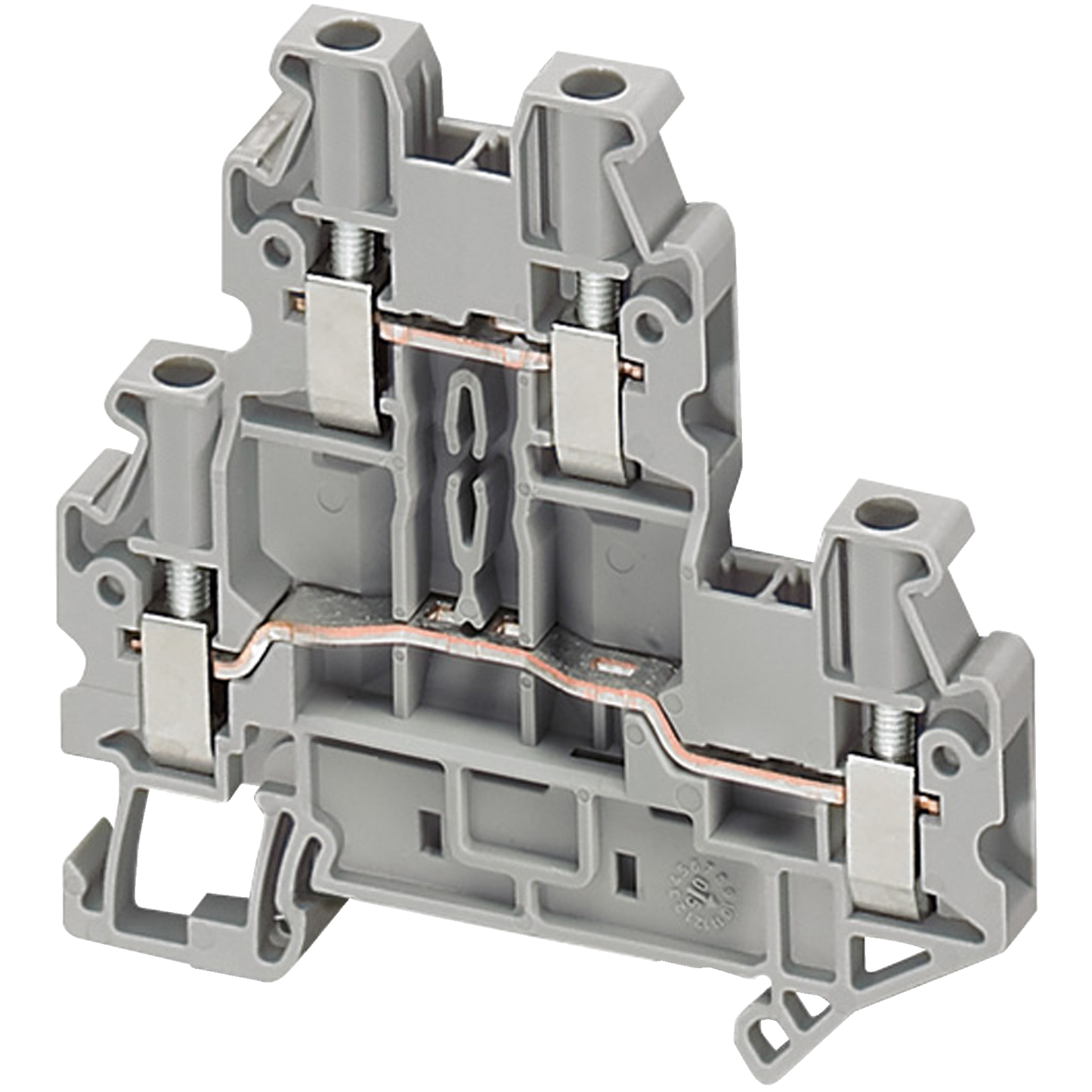 Schneider Electric-NSYTRV24D-Borne à vis - 2 niveaux - passant - 4 points - 2,5mm² - gris