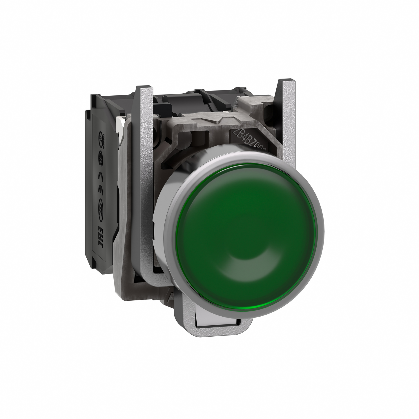 Schneider Electric-XB4BW33G5-Harmony XB4 - poussoir lumineux LED - 1F+1O - vert - Ø22 - 110VAC