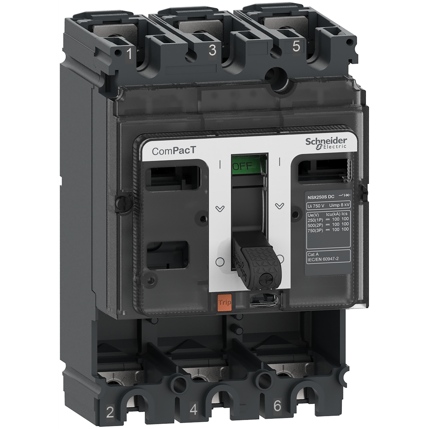 Schneider Electric-C16F3D-ComPacT NSX160F DC - Bloc de coupure CC sans déclencheur - 160A - 3P - 36kA