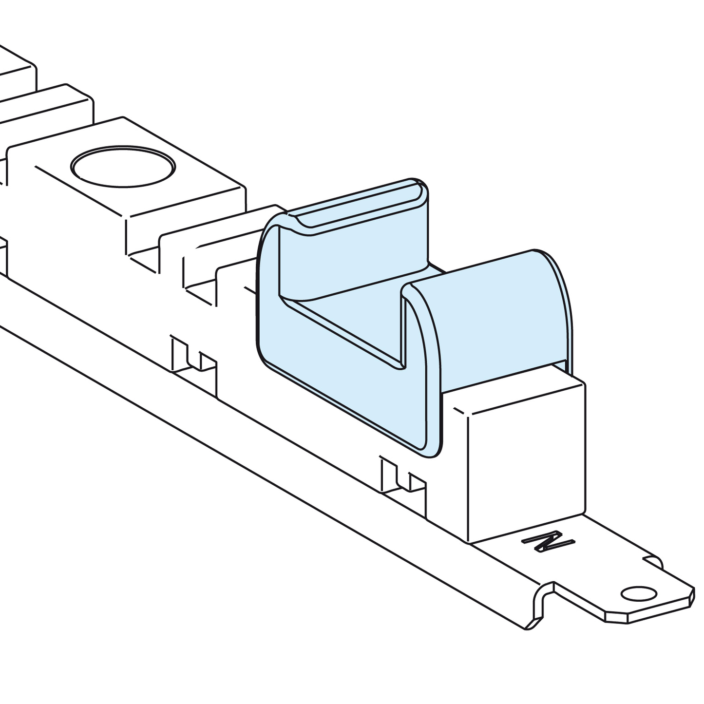 Schneider Electric-LVS04659-Linergy LGYE - Cale support inférieur JdB vertical <= 3200A - lot de 12