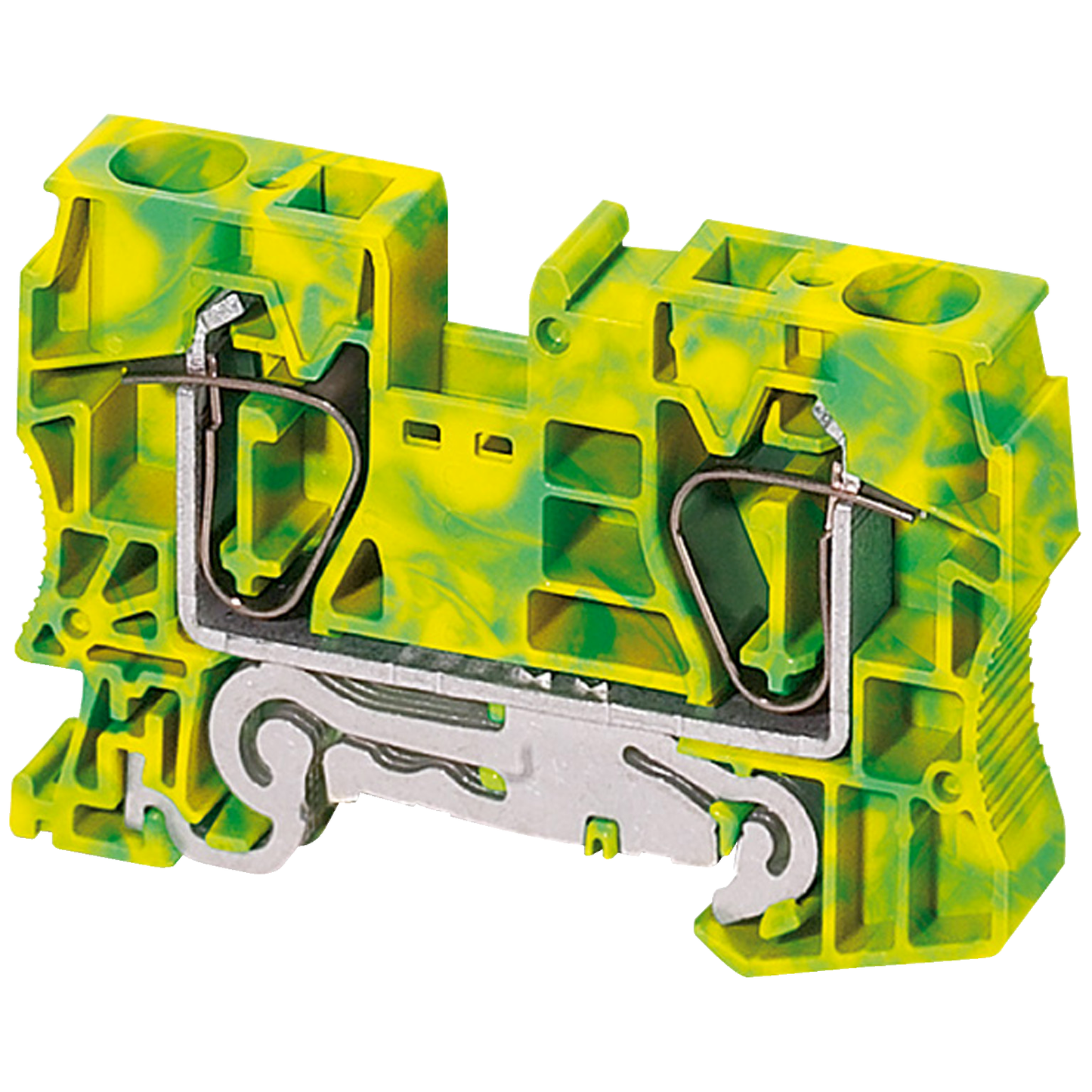 Schneider Electric-NSYTRR162PE-Borne à ressort - pour conducteur de protection - 2 points - 16mm² - vert/jaune