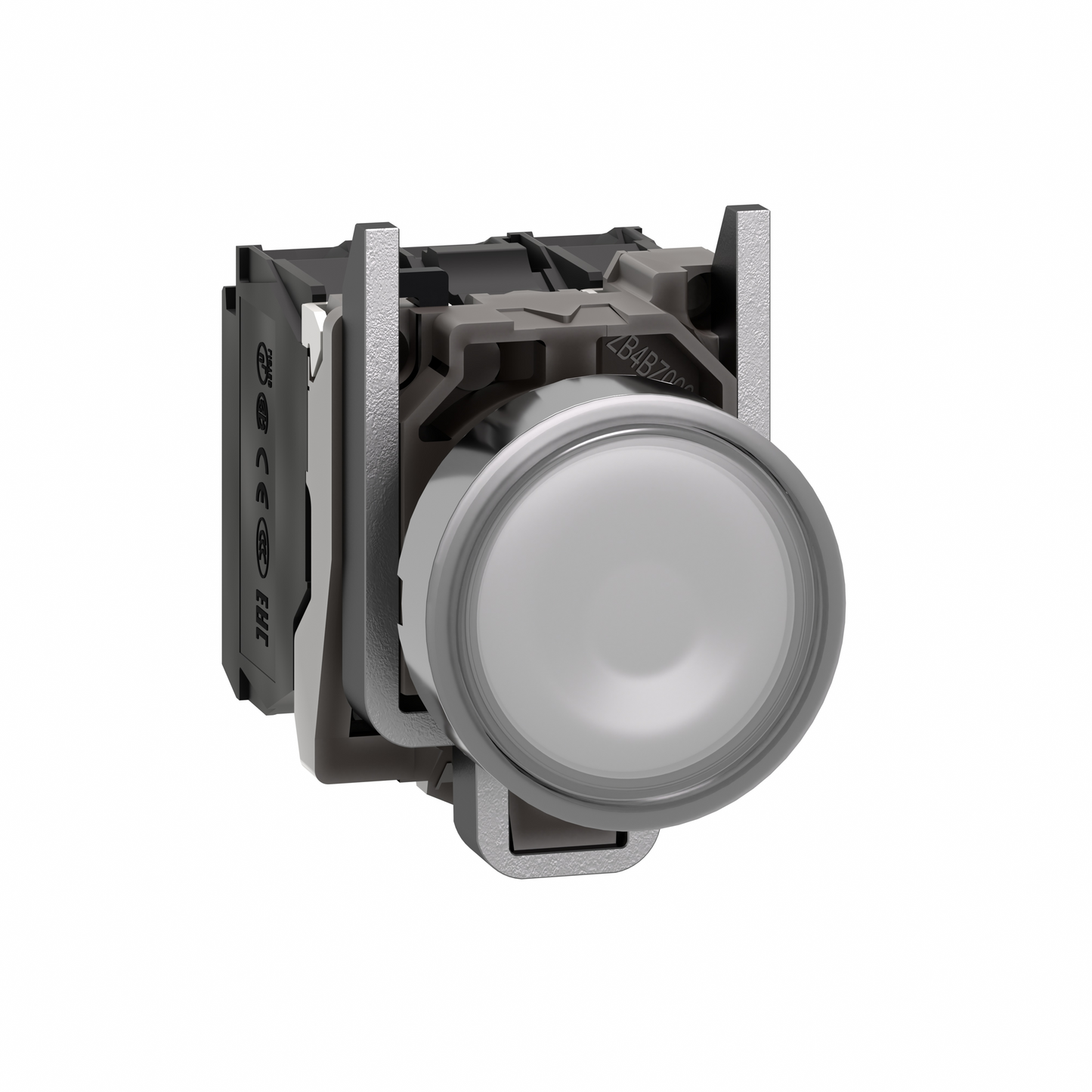 Schneider Electric-XB4BW31B5-Harmony XB4 - poussoir lumineux LED - 1F+1O - blanc - Ø22 - 24VACDC