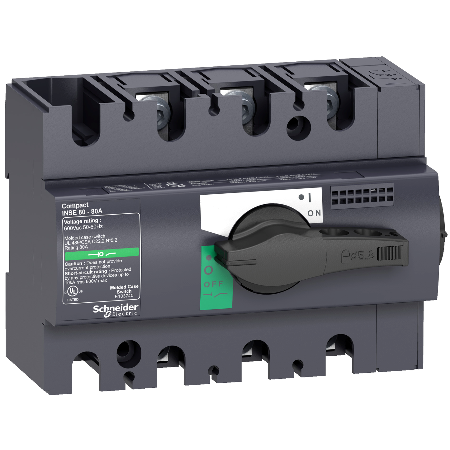 Schneider Electric-28994-ComPacT INS - INSE norme UL - 40A - 3P - poignée noire