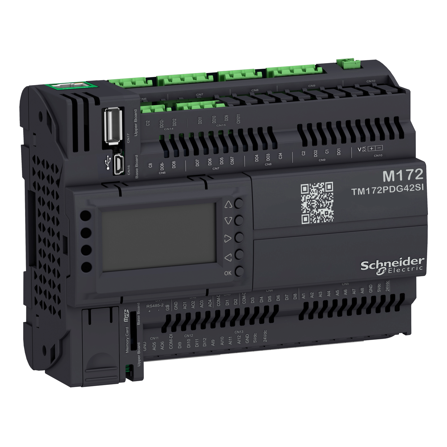 Schneider Electric-TM172PDG42SI-M172 Perf Dsp 42I/O Eth 2RS485 2SSR Isol M172 Perf. Display 42 I/O Eth, 2
