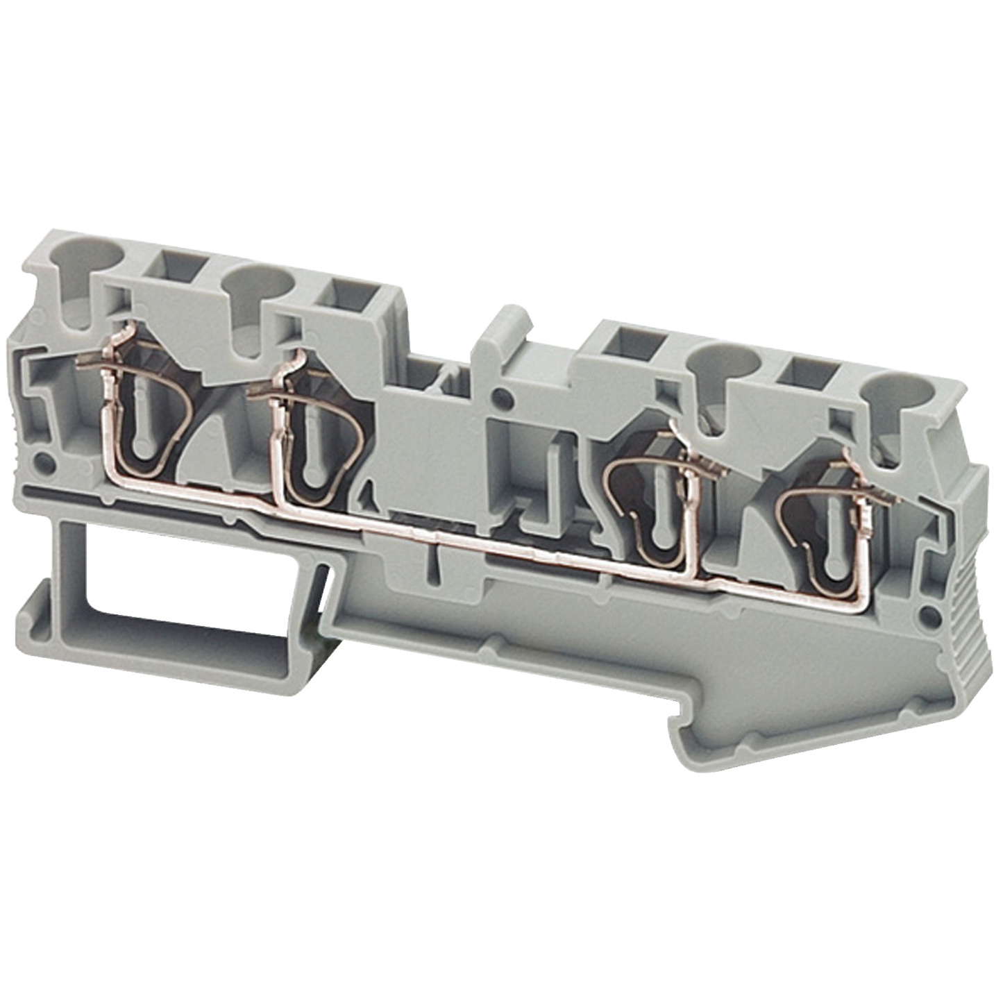 Schneider Electric-NSYTRR44-Borne à ressort - passant - 4 points - 4mm² - gris
