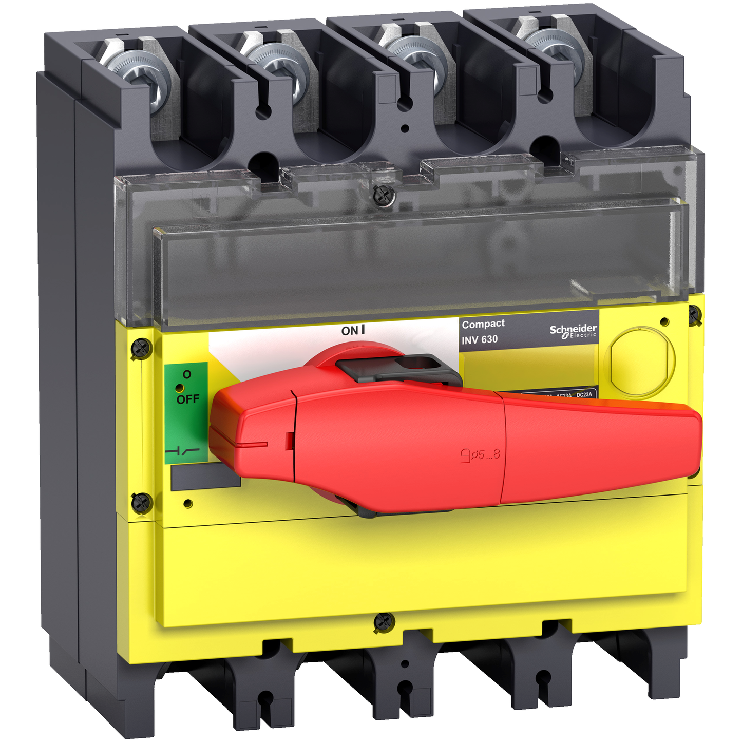 Schneider Electric-31191-interrupteur sectionneur à coupure visible - poignée rouge - INV400 4P 400A