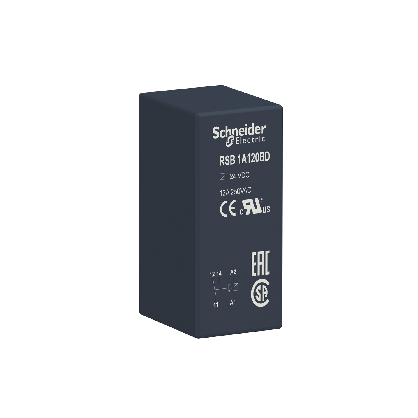 Schneider Electric-RSB1A120BD-Harmony Relay RSB - relais PCB embrochable - 1OF - 12A - 24VDC