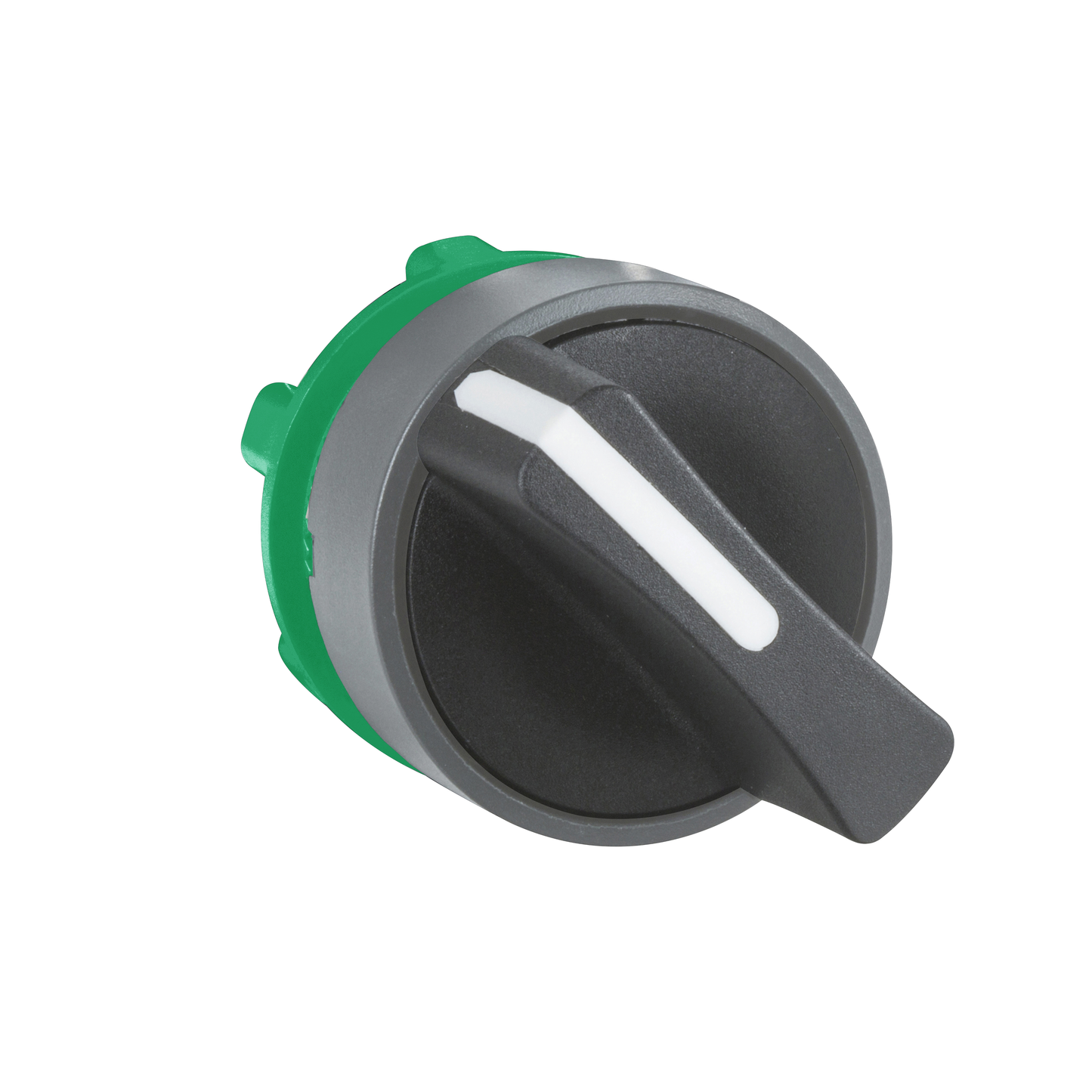 Schneider Electric-ZB5AD4C0-Harmony XB5 - tête de bouton tournant - Ø22 - col grise - 2 pos à rap. - noir