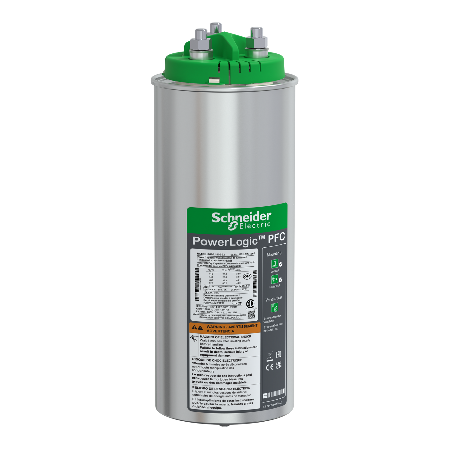 Schneider Electric-BLRCH400A480B52-Varplus - Condensateur can hdy 40/4 8kvar 525v