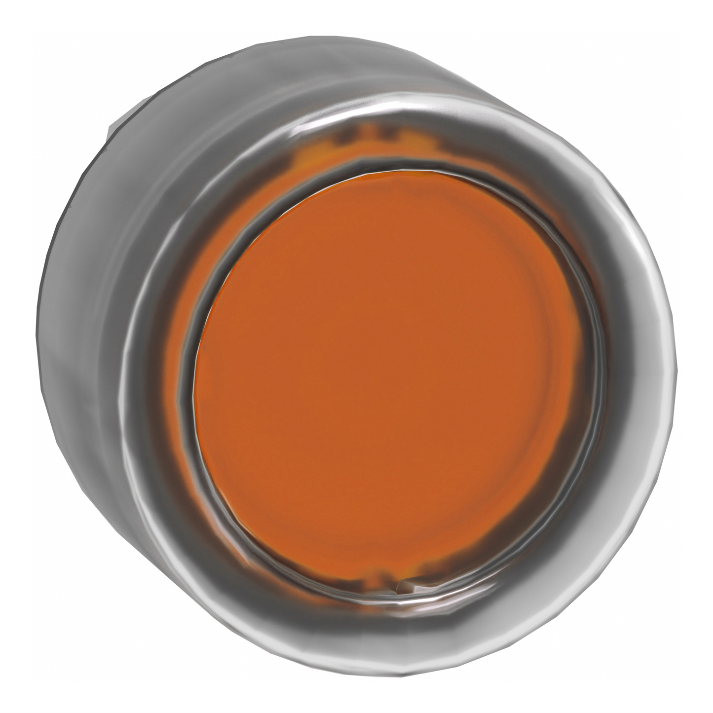 Schneider Electric-ZB4BW553-Harmony XB4 - tête bouton poussoir lumineux DEL - Ø22 - capuchonné - orange