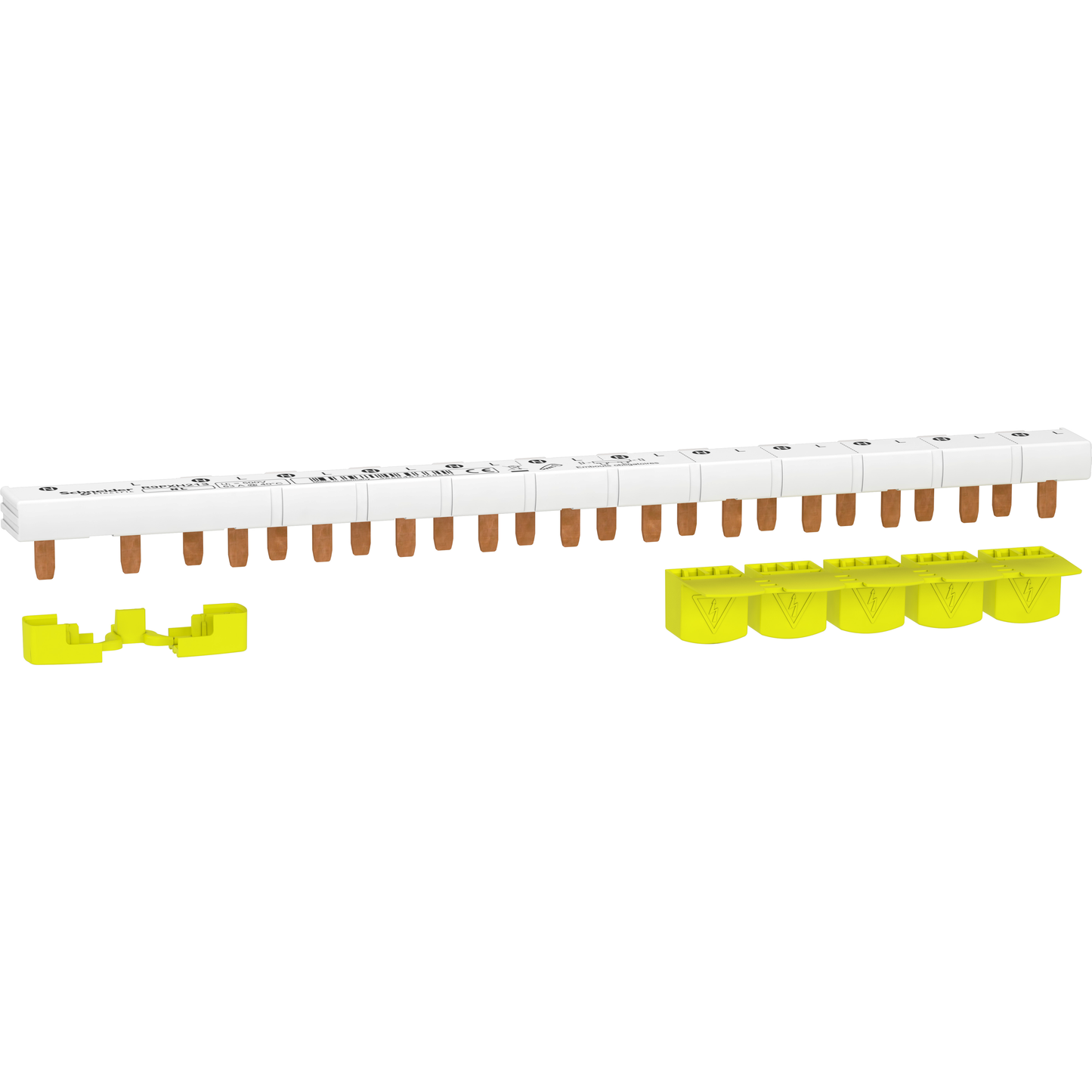 Schneider Electric-R9PXH213-Resi9 - peigne monobloc - 1P+N - 63A - 13 modules - cache dents 5M