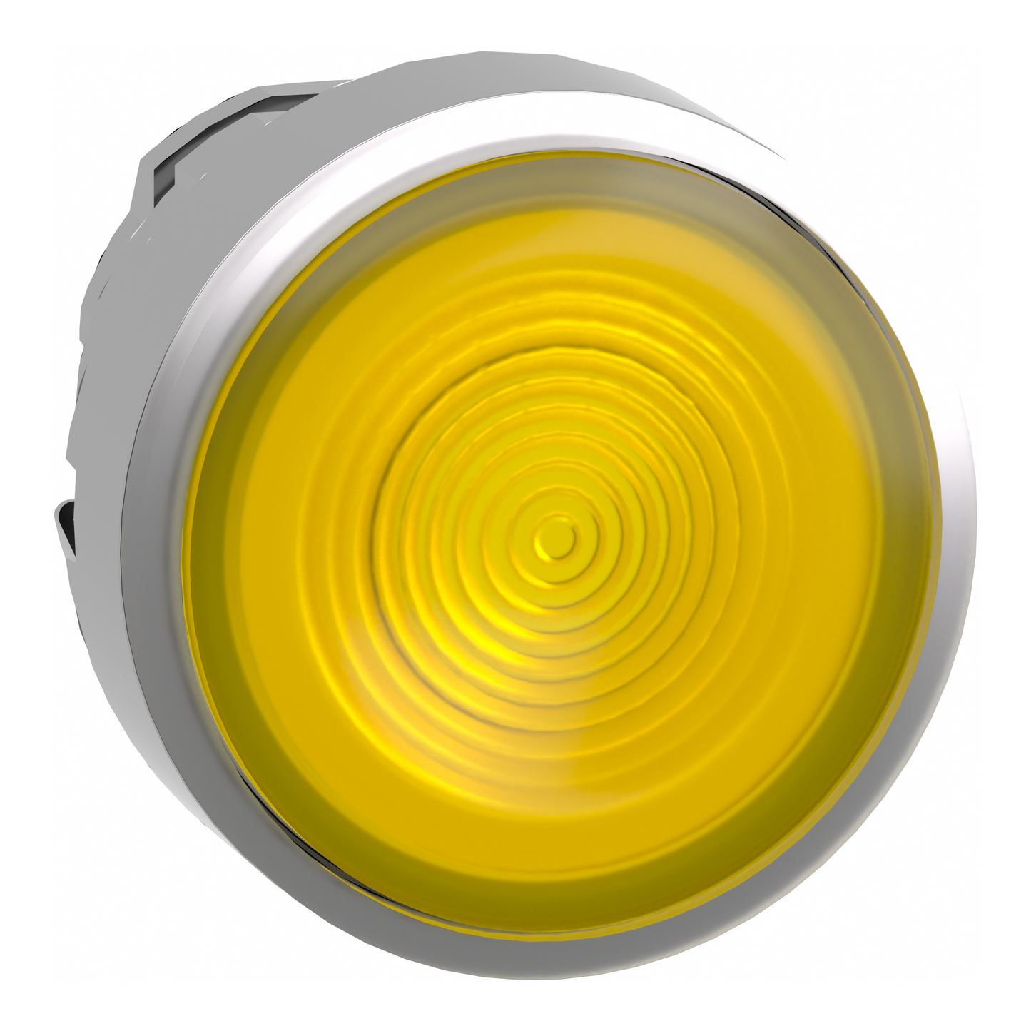 Schneider Electric-ZB4BW383S-Harmony XB4 - tête bouton poussoir lum DEL - Ø22 - strié - jaune