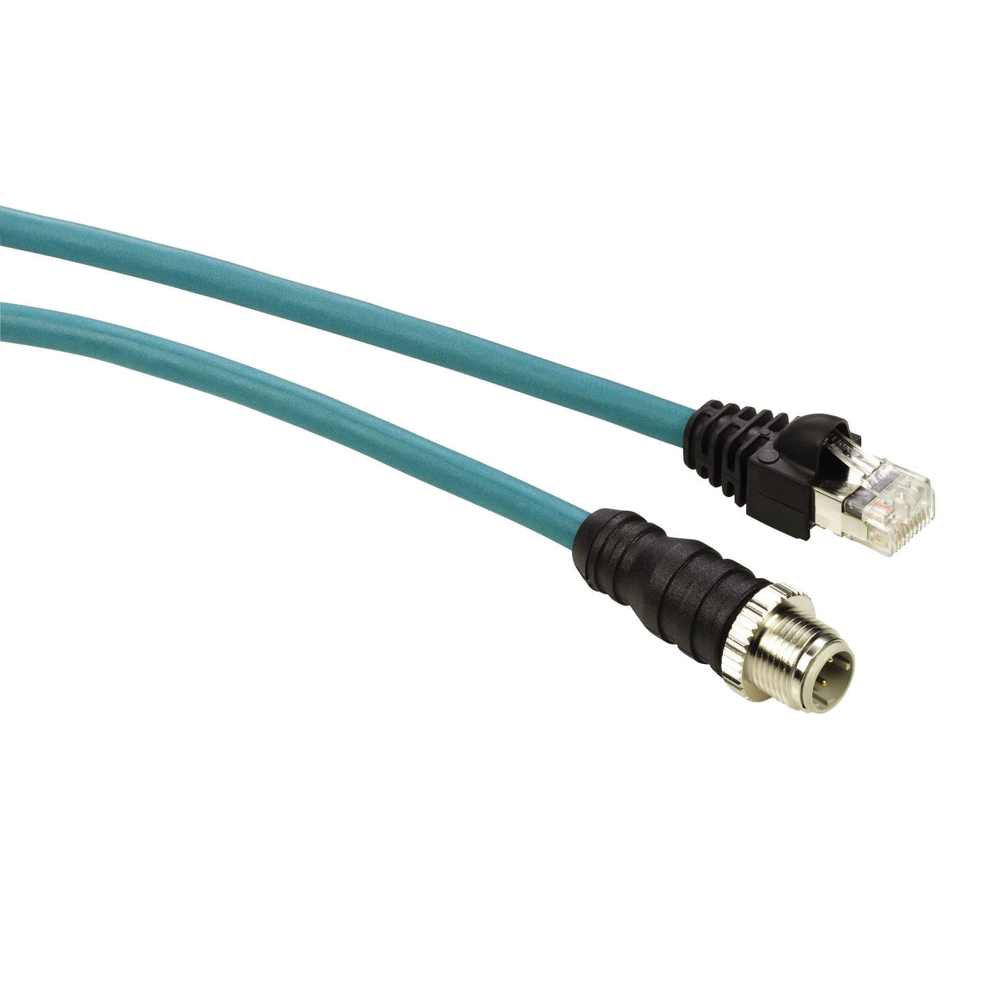 Schneider Electric-TCSECL1M3M1S2-câble Ethernet - cordon droit - IP67 - M12/RJ45 - 1 m - CE/UL