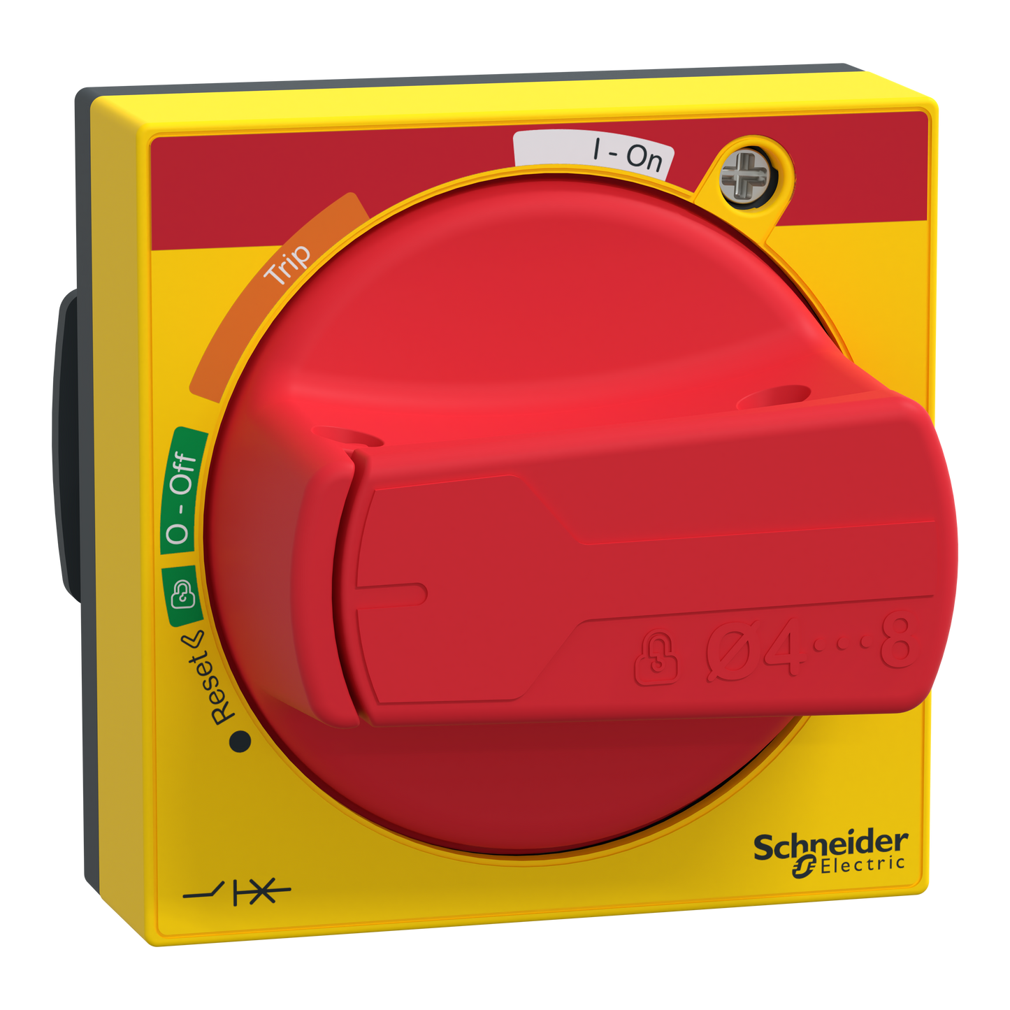 Schneider Electric-LV426999T-ComPacT NSXm - Powerpact B et TeSys GV4 - poignée rotative rouge/jaune - IP65
