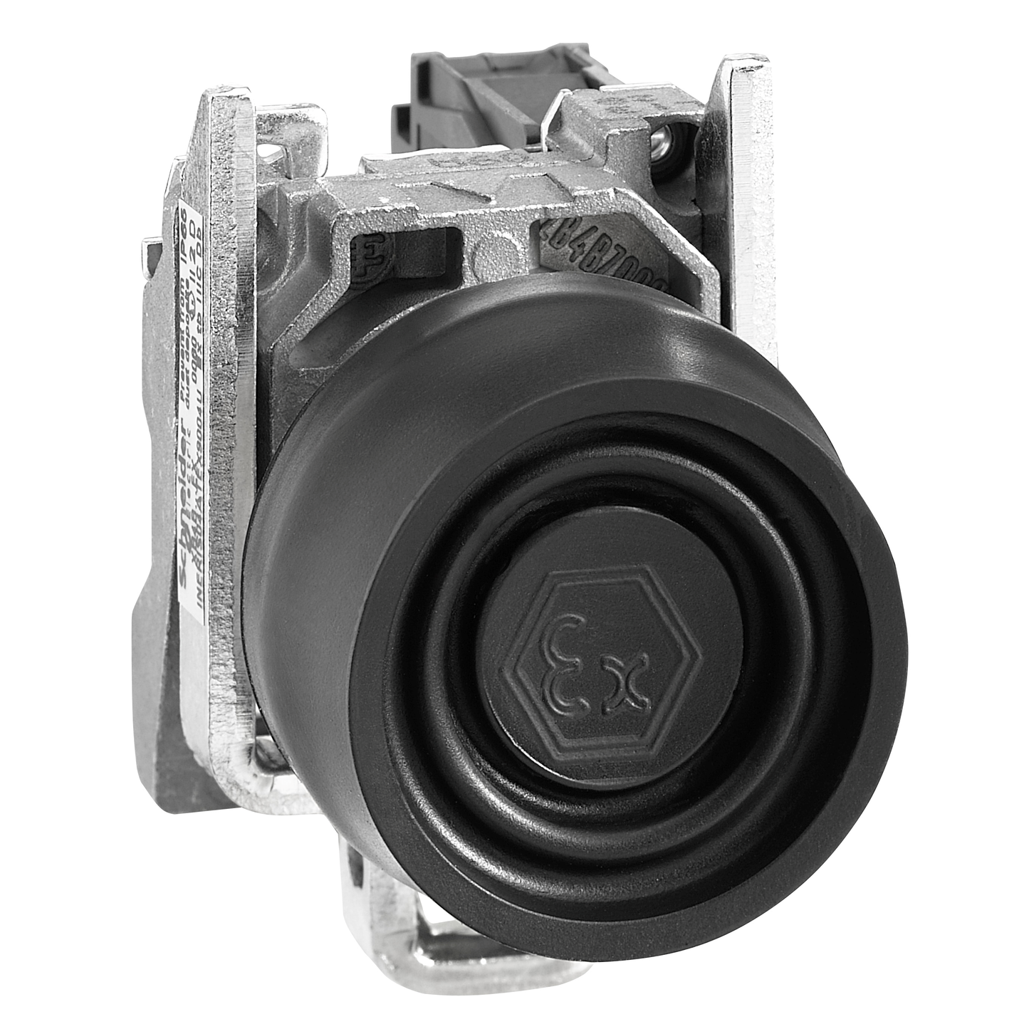 Schneider Electric-XB4BPS21EX-Harmony XB4 - bouton poussoir à impuls Atx - Ø22 - capuchon - noir - 1F - vis