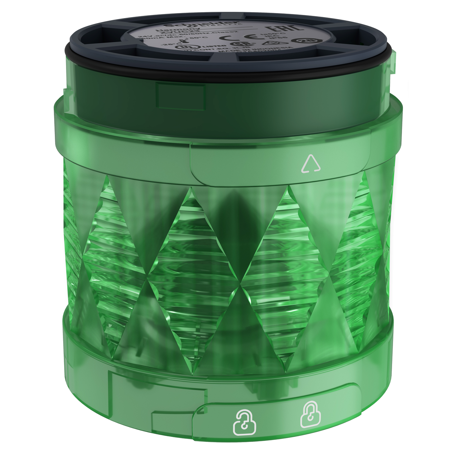 Schneider Electric-XVUC43-Harmony XVU - élément lumineux Ø60 - DEL - clignotant - 24VDC - vert