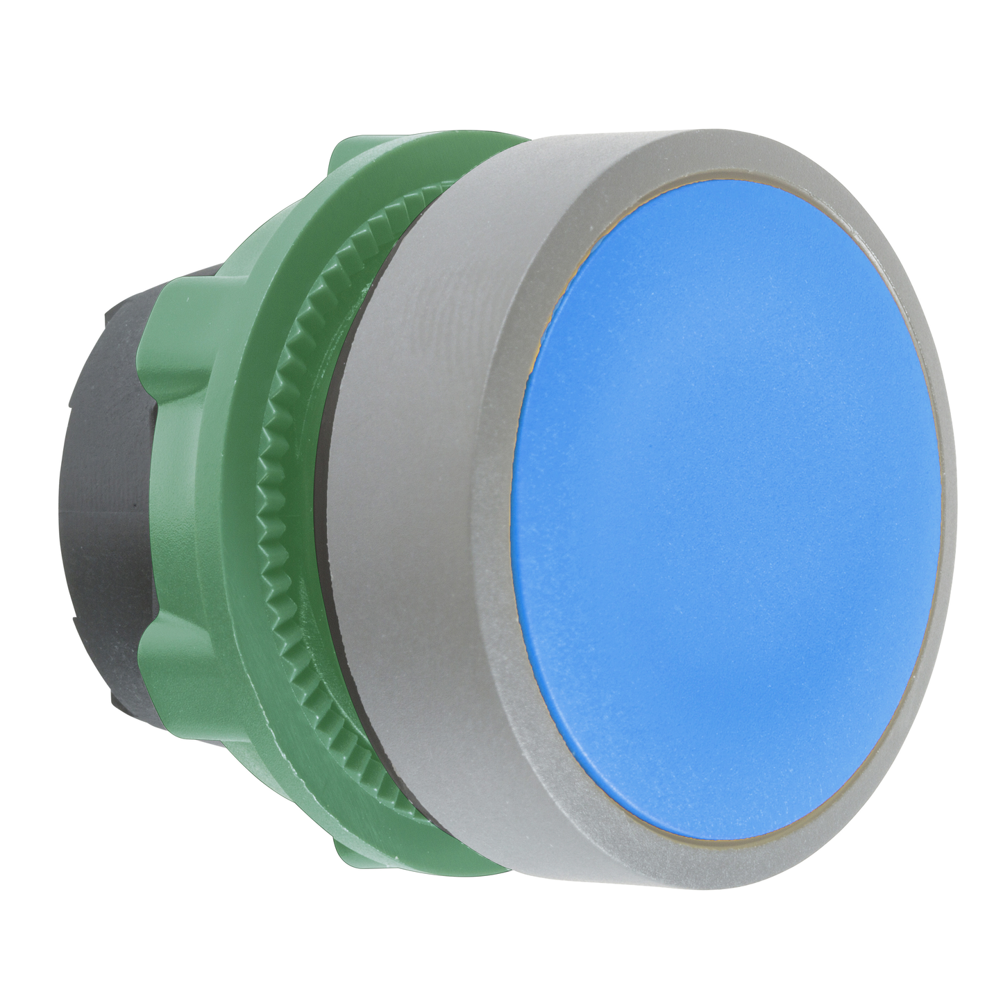 Schneider Electric-ZB5AH06C0-Harmony XB5 - tête bouton pousser-pousser - Ø22 - col grise - bleu