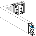 Schneider Electric-KSA400DLL41A-Canalis KSA - coude spécial 400A montage à gauche - A=250mm-B=250-750mm