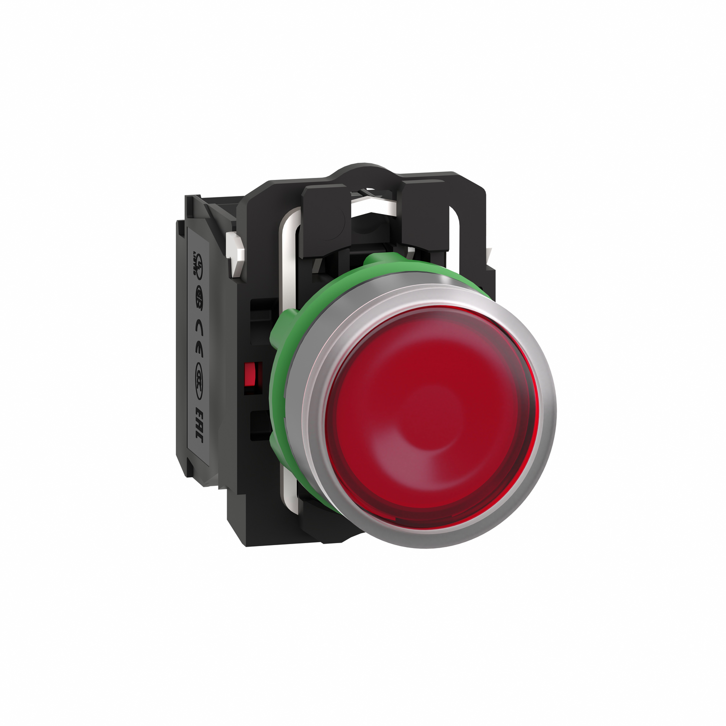 Schneider Electric-XB5AW34M5C0-Harmony XB5 - bouton poussoir lum - Ø22 - col grise - rouge - 1O+1F - 230V