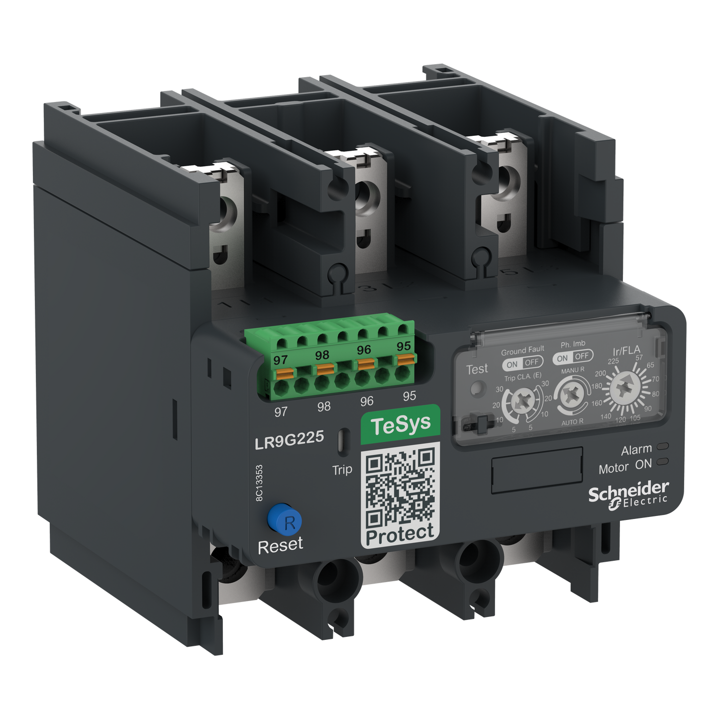 Schneider Electric-LR9G225-Relais de surcharge thermique TeSys LR9G 225A Raccordement par ressort