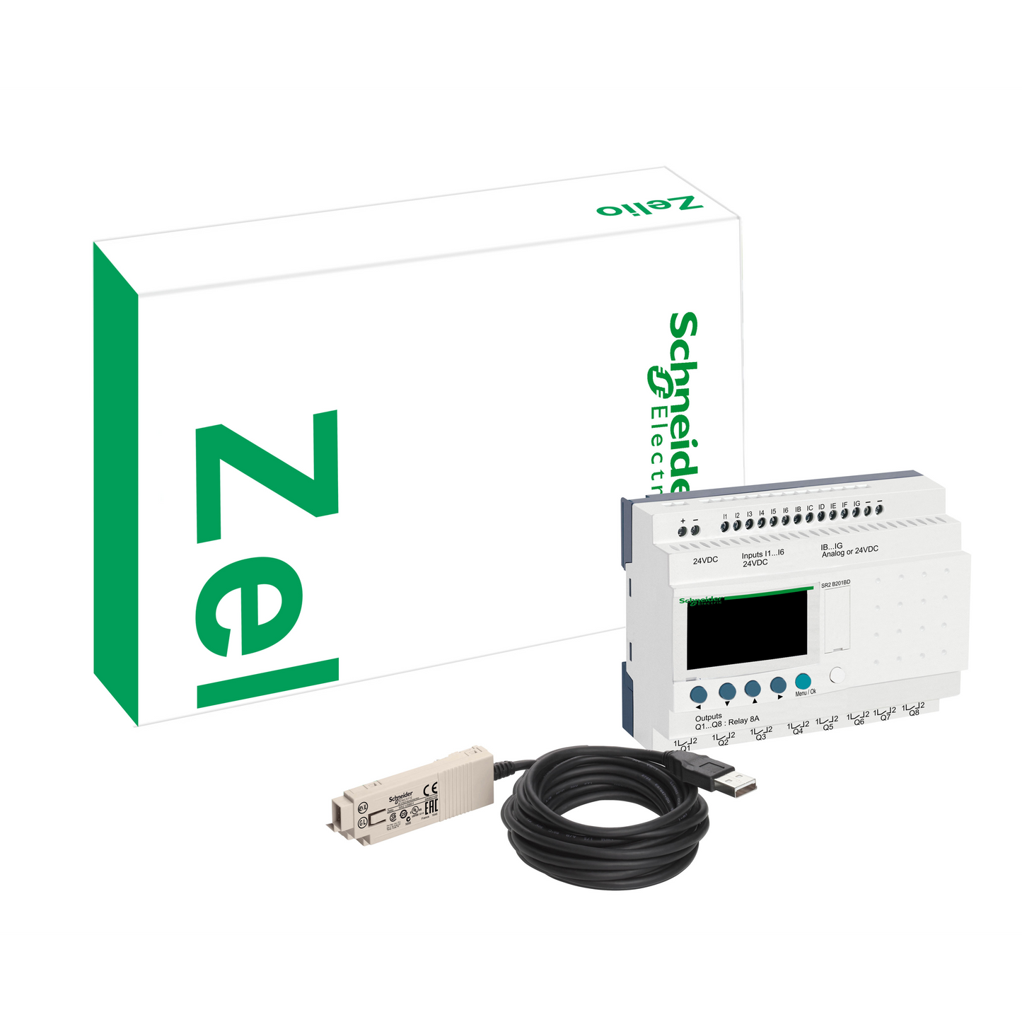 Schneider Electric-SR2PACK2FU-Zelio Logic - relais intelligent compact - pack découverte - 20 E/S 100..240Vca