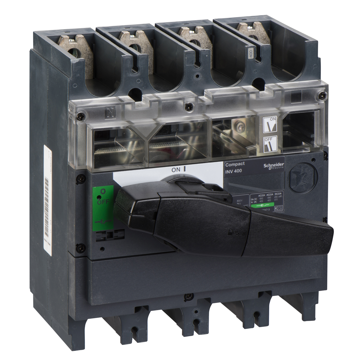 Schneider Electric-31171-Interrupteur sectionneur à coupure visible - poignée noire - INV400 4P 400A
