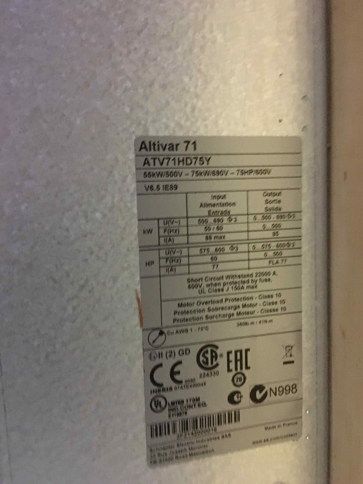 Schneider Electric-ATV71HD75Y/ATV71HD75Y