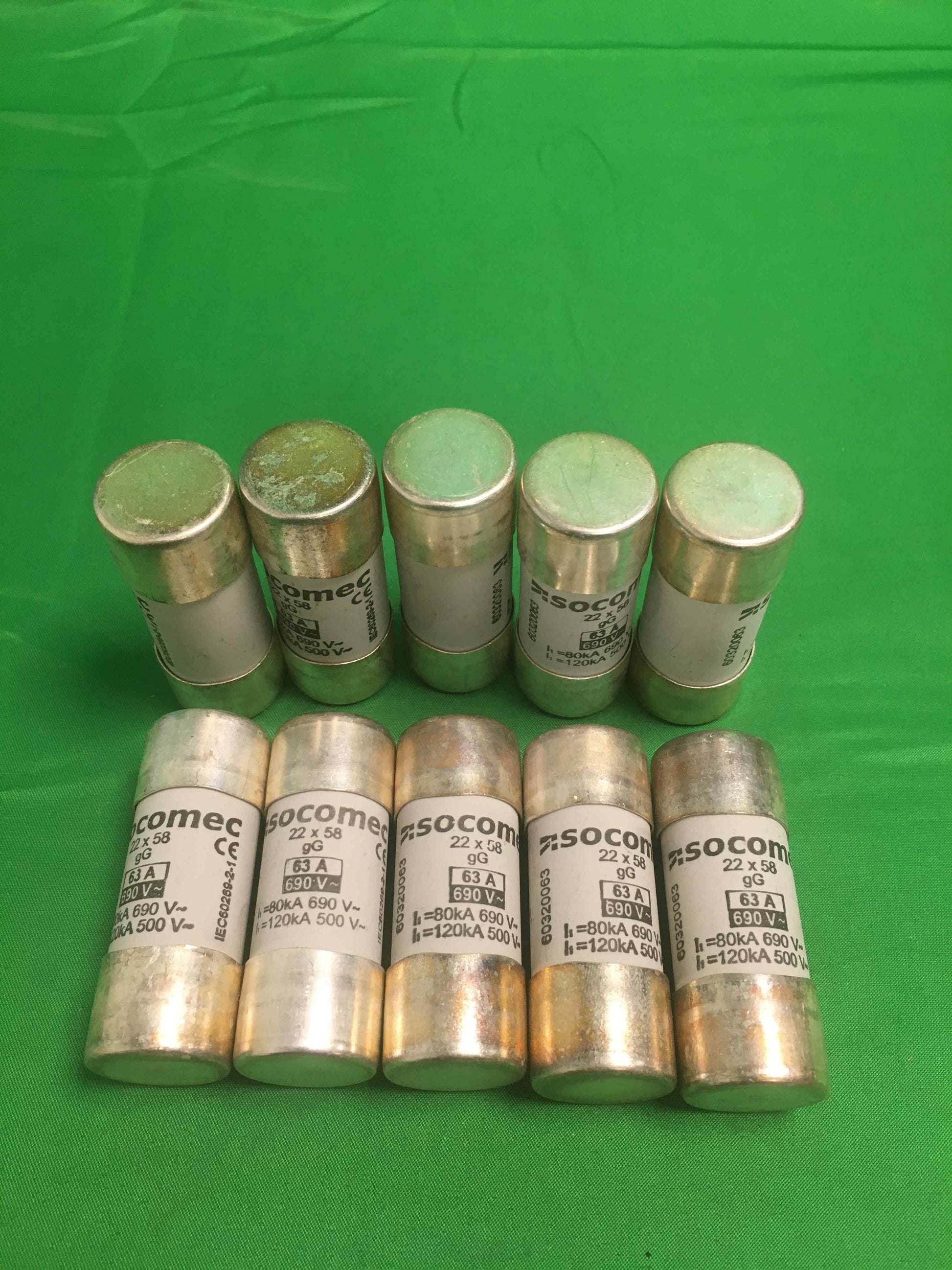SOCOMEC 10 FUSIBLES CYLINDRIQUES HPC 22X58 10 UNITS 60320083