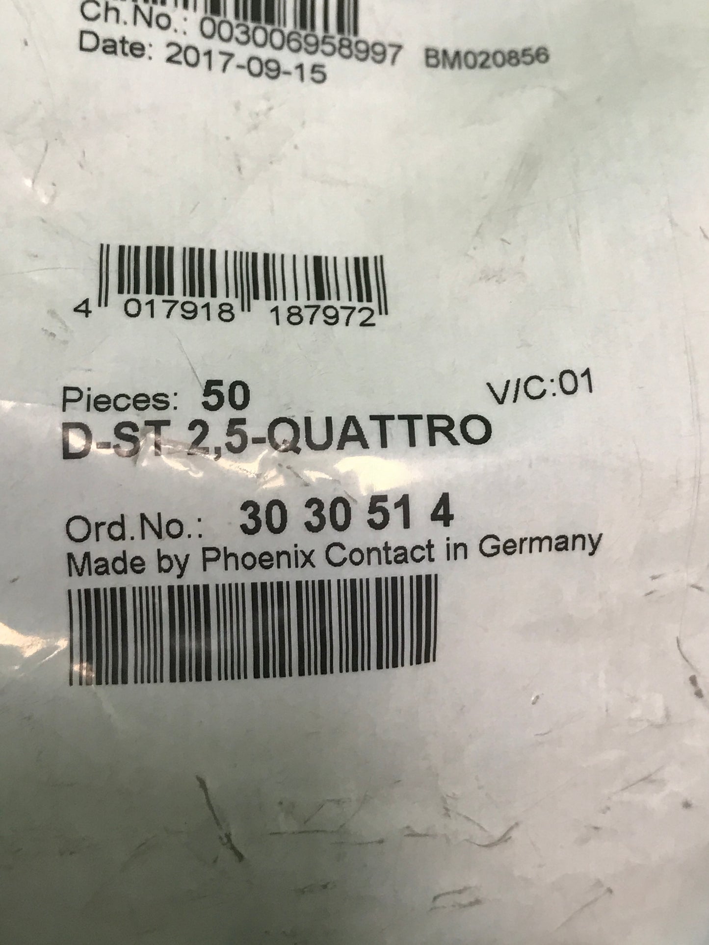 PHOENIX CONTACT D-ST 2.5-QUATTRO DST25QUATTRO BOX OF 50 UNITS