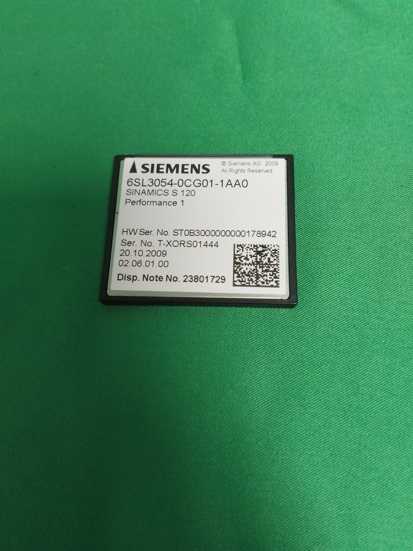 SIEMENS 6SL3054-0CG01-1AA0 6SL30540CG011AA0