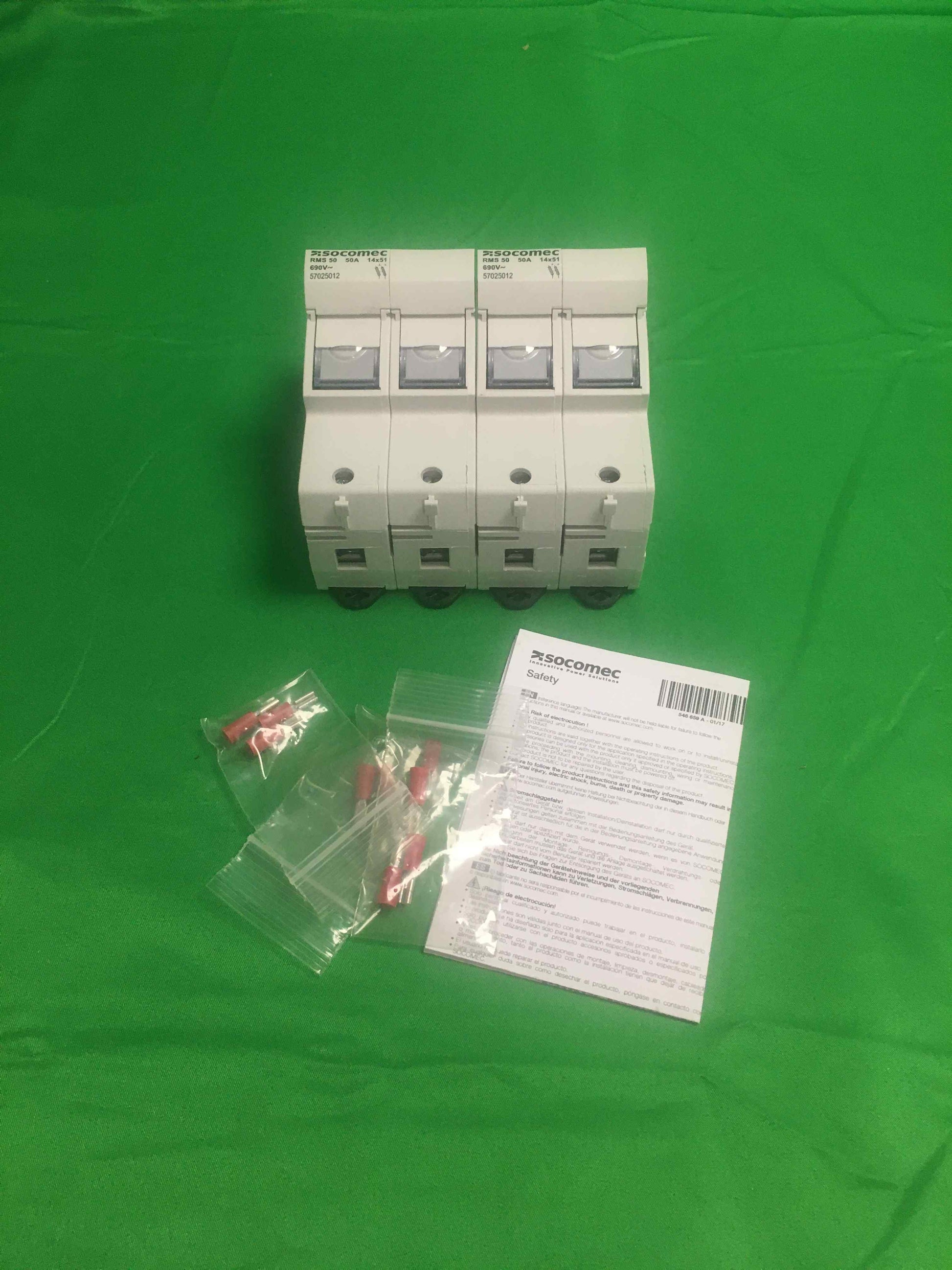 SOCOMEC 57025012 1 BOX OF 2 UNITS 570250121 1 BIX OF 2 UNITS OPEN BOX