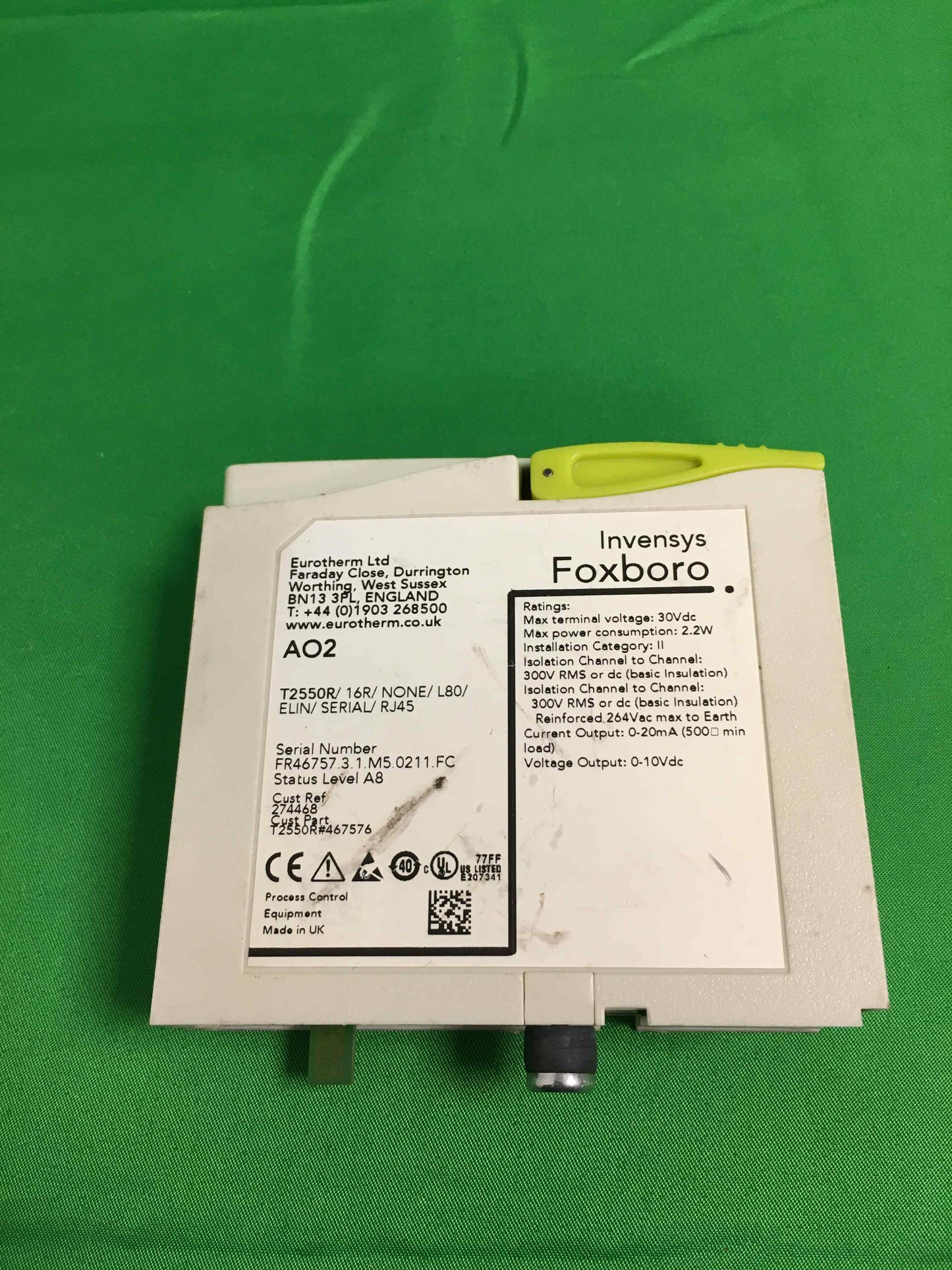 Eurotherm AO2 AO2 T2550R/16R/NOME/L80/ELIN/SERIAL/RJ45