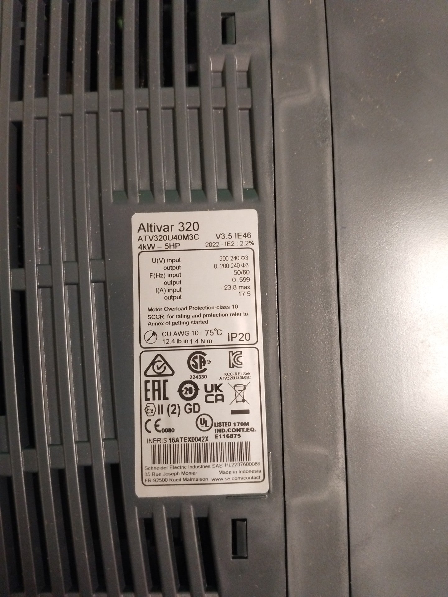 Schneider-Electric ATV320U40M3C ATV320U40M3C