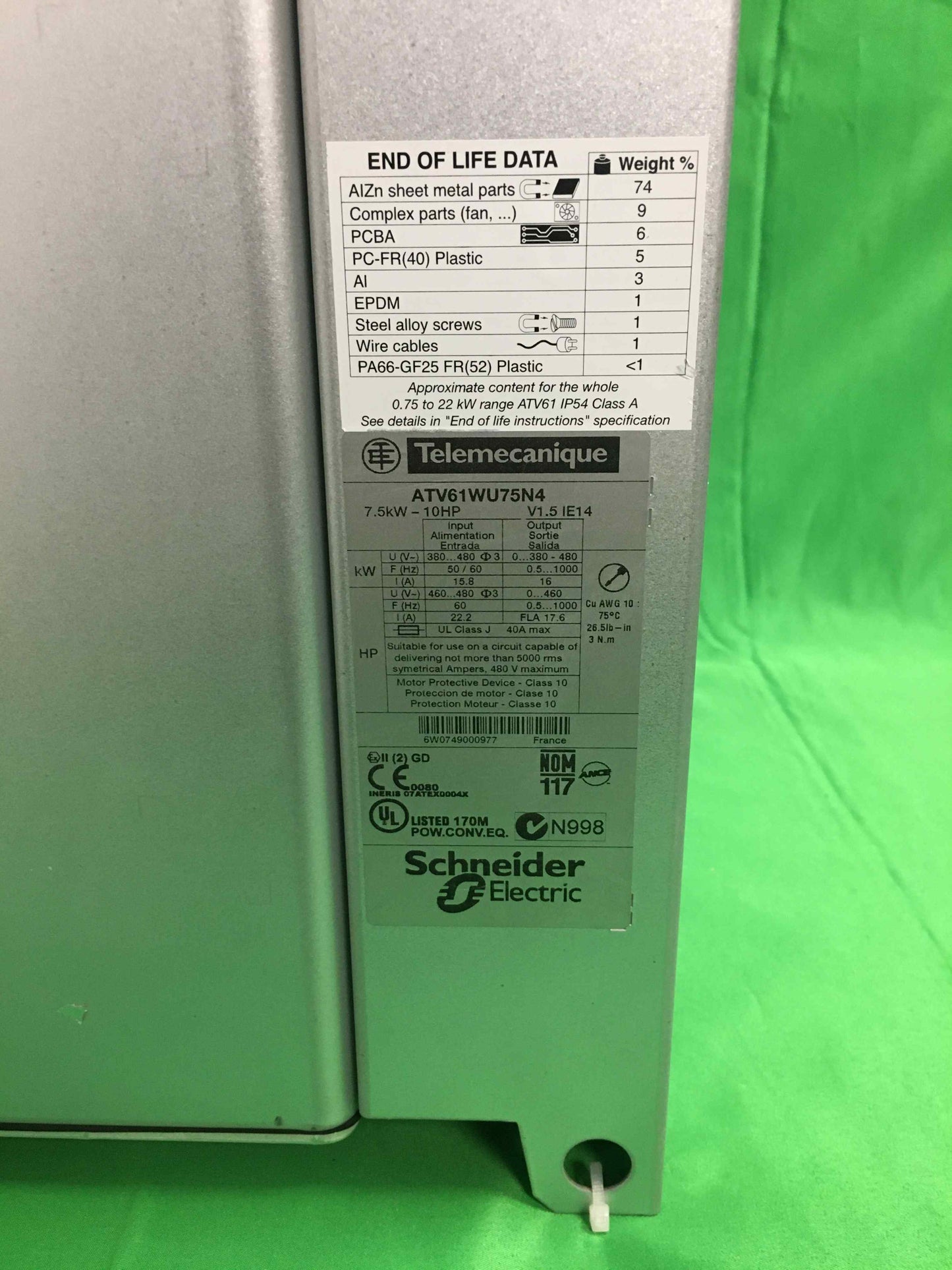 Schneider-Electric ATV61WU75N4 ATV61WU75N4