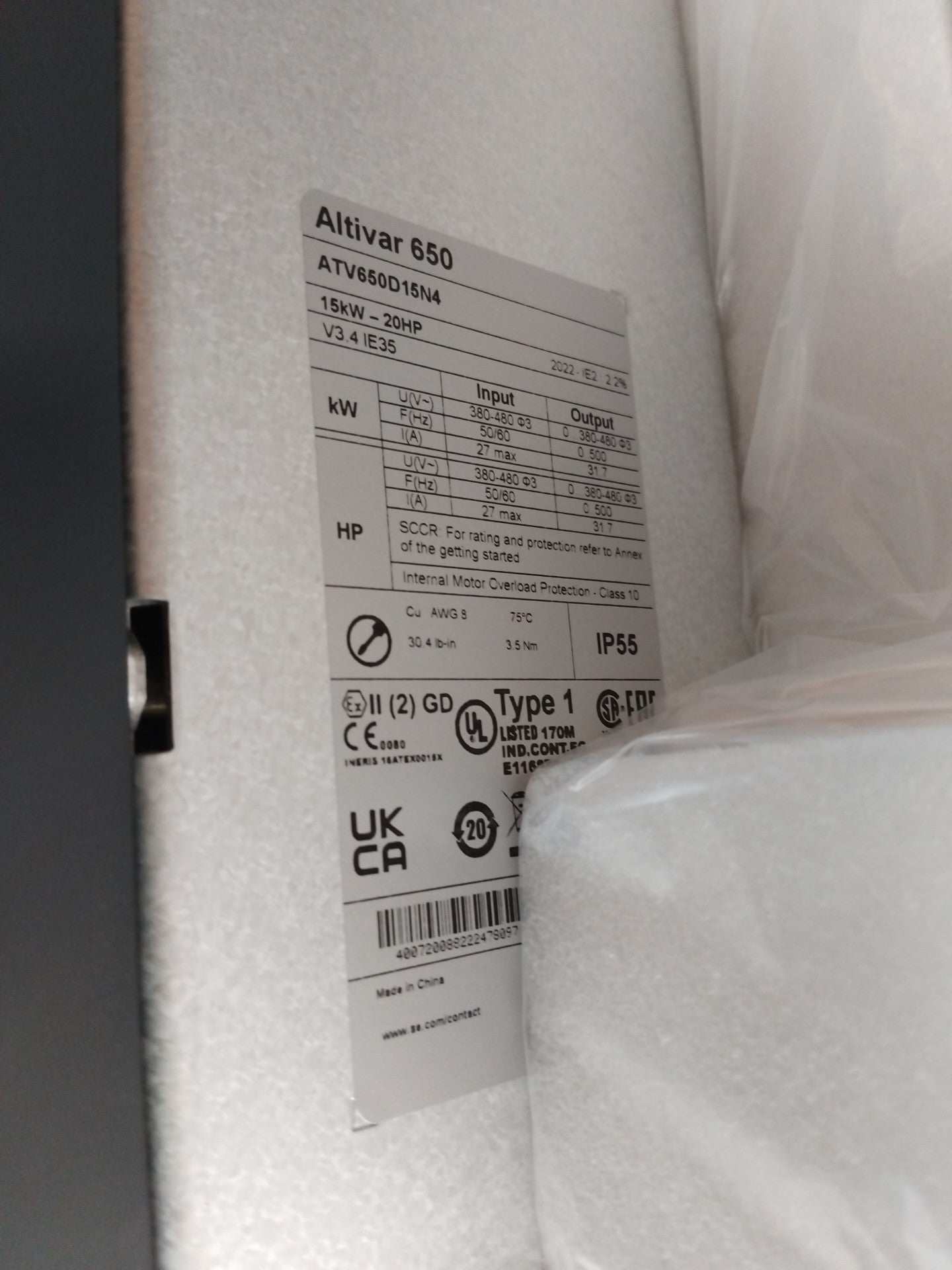 Schneider-Electric ATV650D15N4 ATV650D15N4