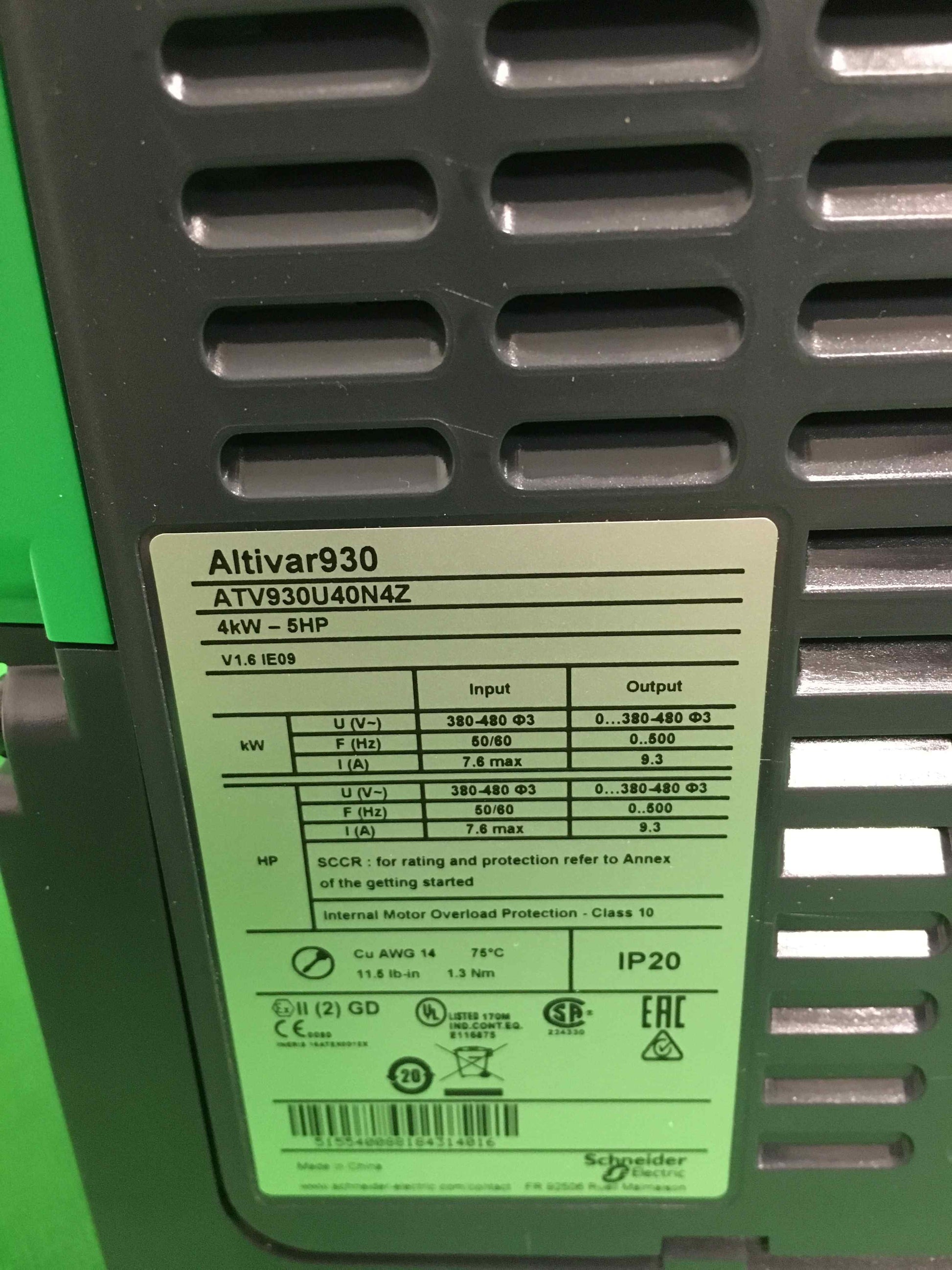Schneider Electric-ATV930U40N4Z/ATV930U40N4Z