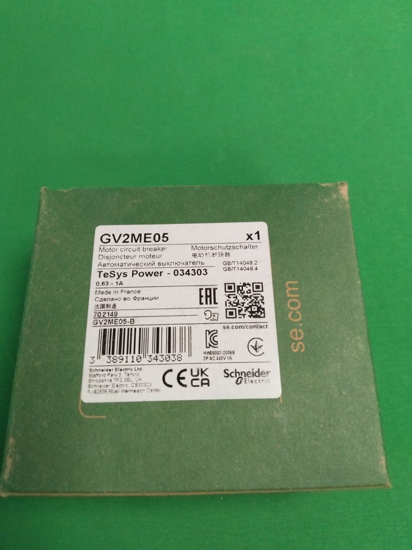 Schneider-Electric GV2ME05 GV2ME05 SEALED