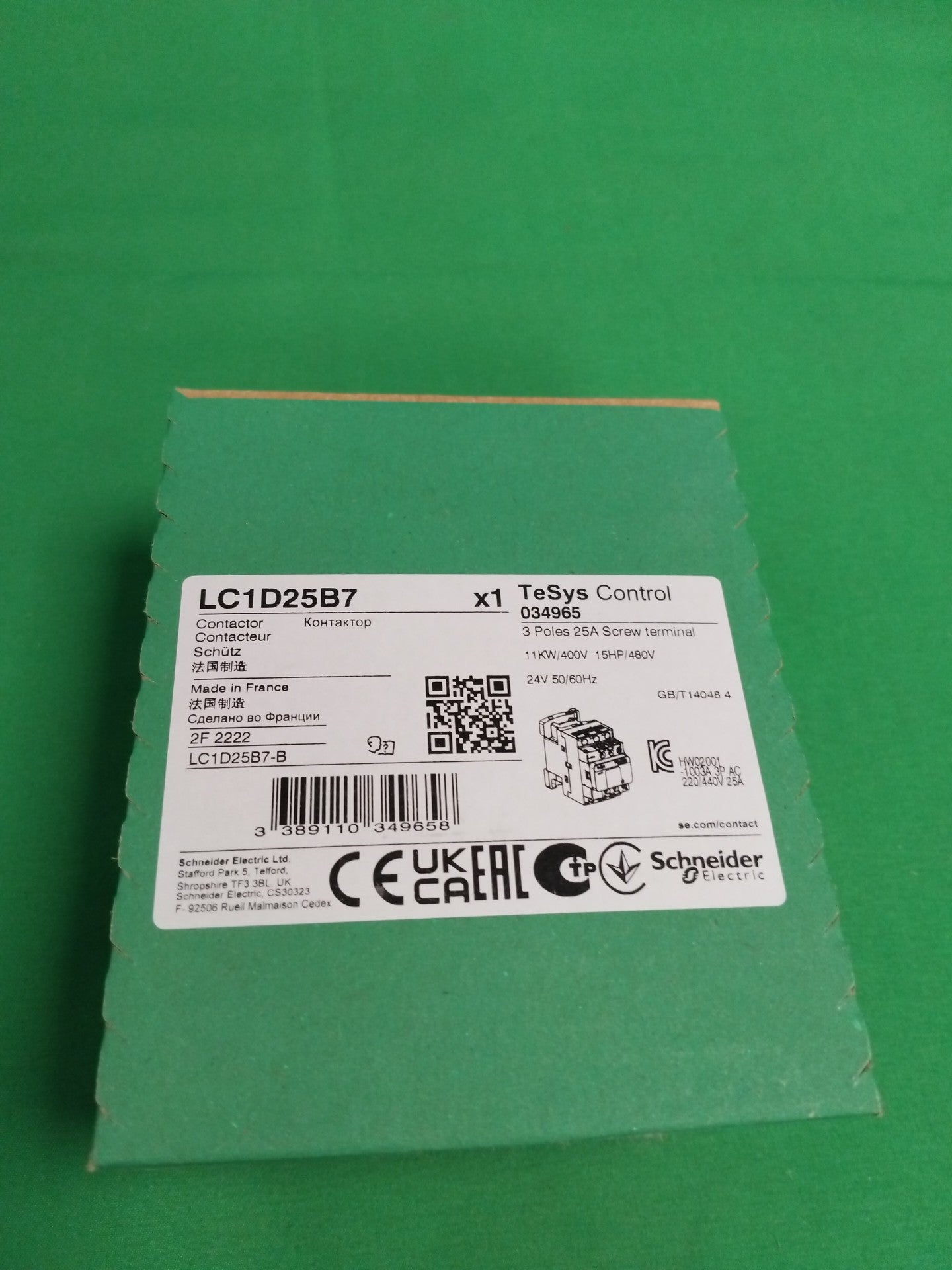 Schneider-Electric LC1D25B7 LC1D25B7 SEALED