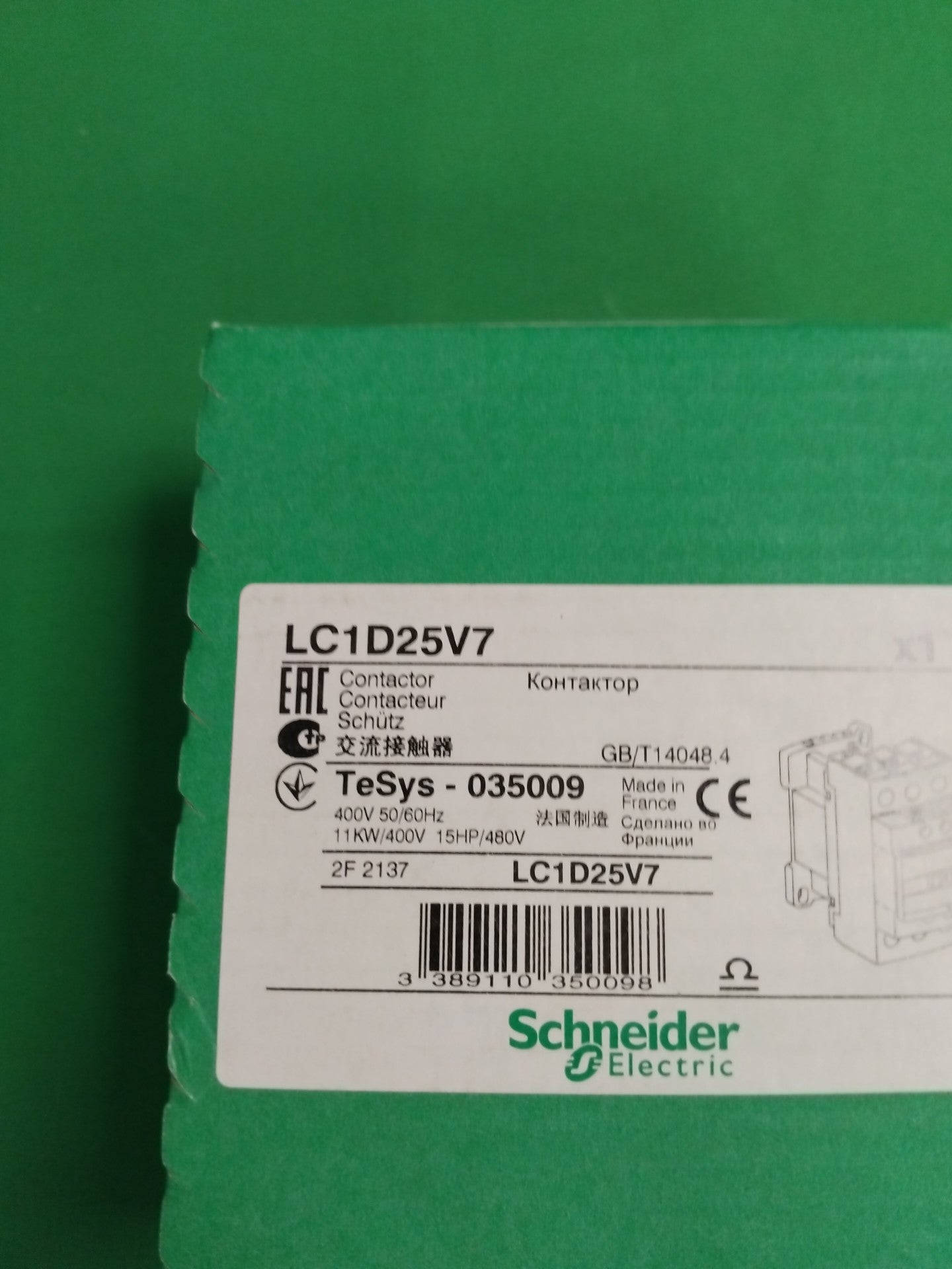 Schneider-Electric LC1D25V7 LC1D25V7 SEALED