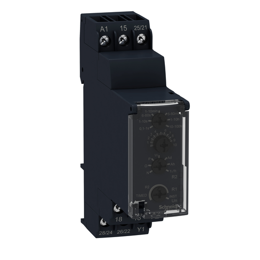 Schneider Electric-RE22R2MMWW-Reconditionné - Harmony Time RE22 - relais temp - 2OF- 1s à 100h- 12V à 240VACDC