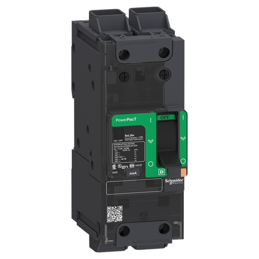 Schneider Electric-BDL26100LU-PowerPact B - disjoncteur BD - 18kA 600Y/347V - TM100D - 2P - Everlink