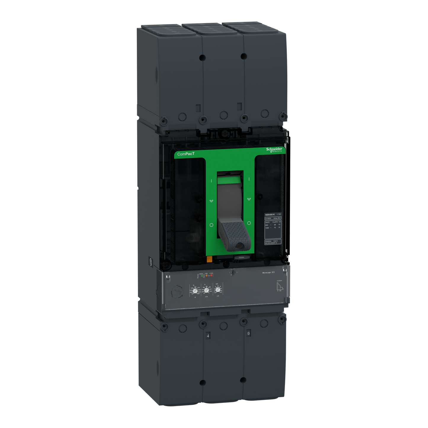 Schneider Electric-C40K32D250-ComPacT NSX400K - Disjoncteur - MicroLogic 2.3 250A - 3P3D - 10kA - montage fixe