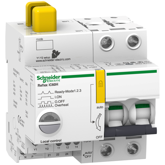 Schneider Electric-A9C64216-Acti9, Reflex iC60H disjonct. à commande intégrée interface Ti24 16A 2P courbe B