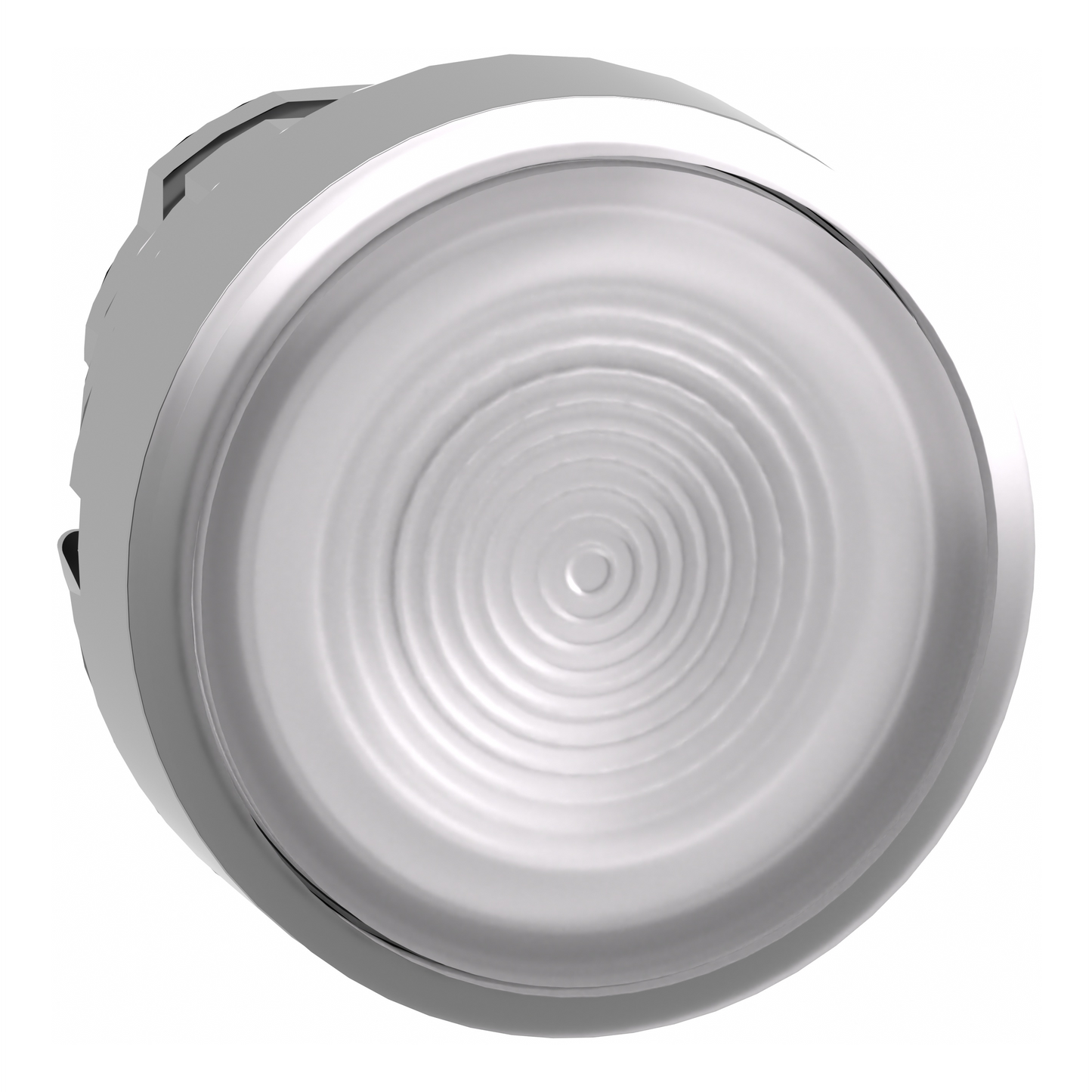 Schneider Electric-ZB4BW313S-Harmony XB4 - tête bouton poussoir lumineux DEL - Ø22 - strié - blanc
