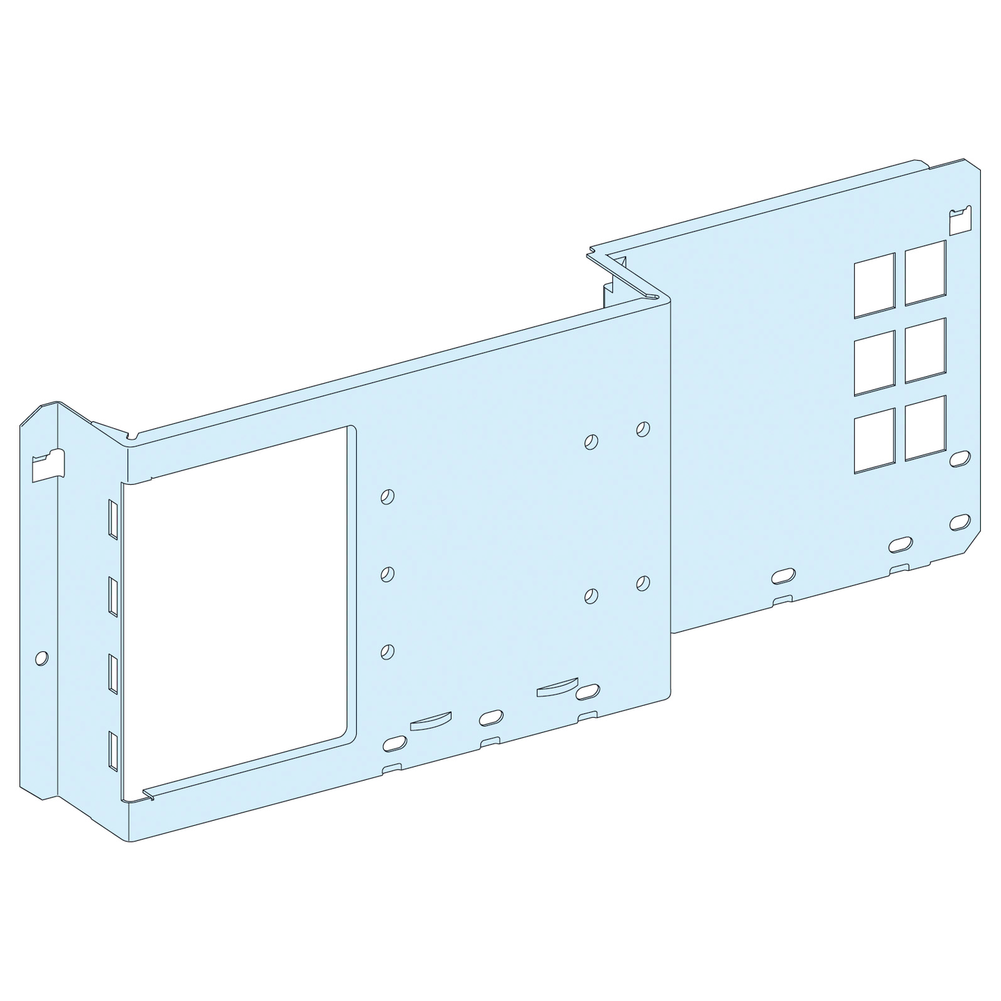 Schneider Electric-LVS03030-PrismaSeT G - Platine NSX-INS250 horiz. - fixe-cde maneton-L600-RAL9003