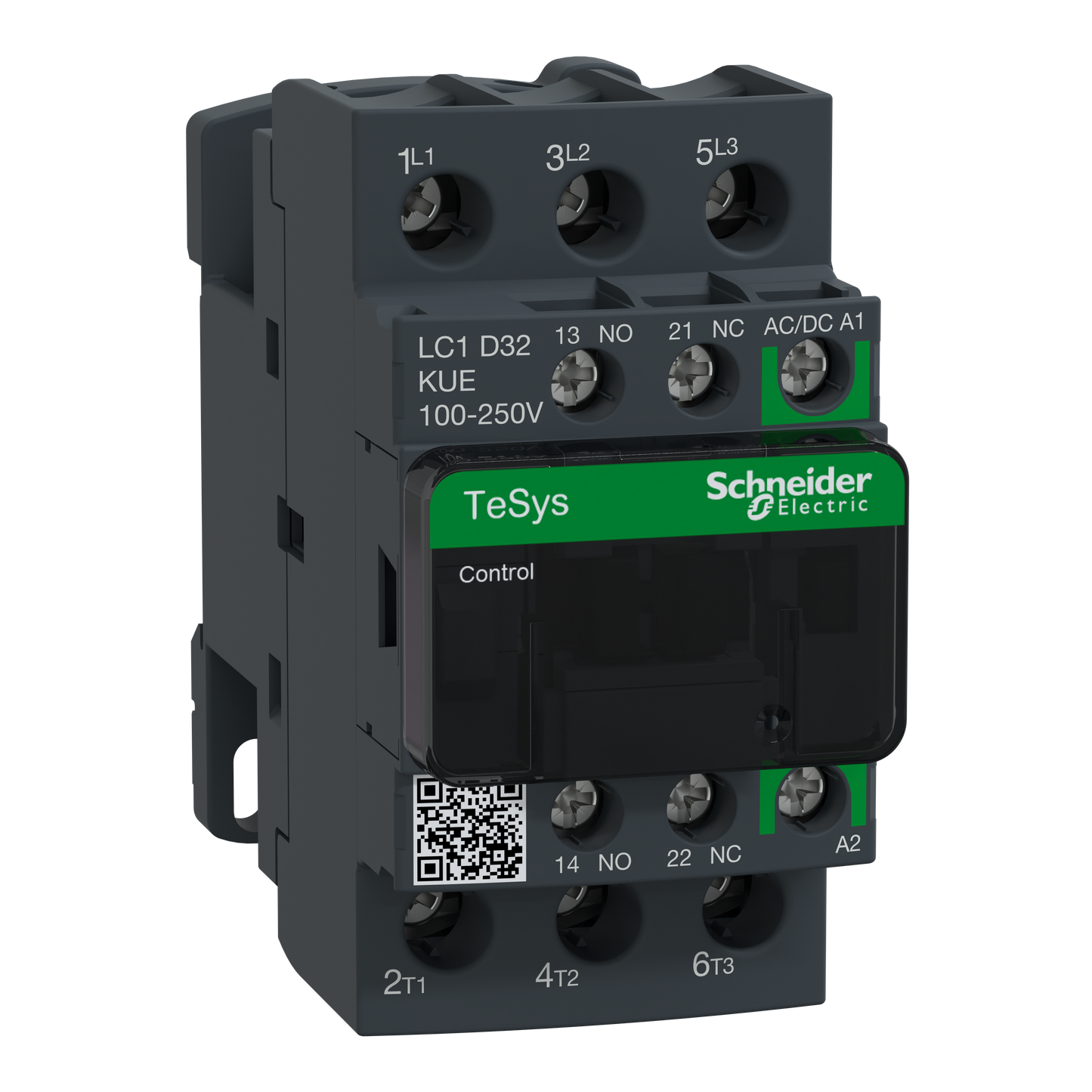 Schneider Electric-LC1D32KUE-TeSys D - contacteur - 3P(3 NO) - AC3 - <= 440V 32A - 100 à 250Vca-cc