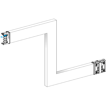 Schneider Electric-KSA250DZE43A-Canalis KSA - Zed vertical 250A - 3 côtés ajustables 250-750mm