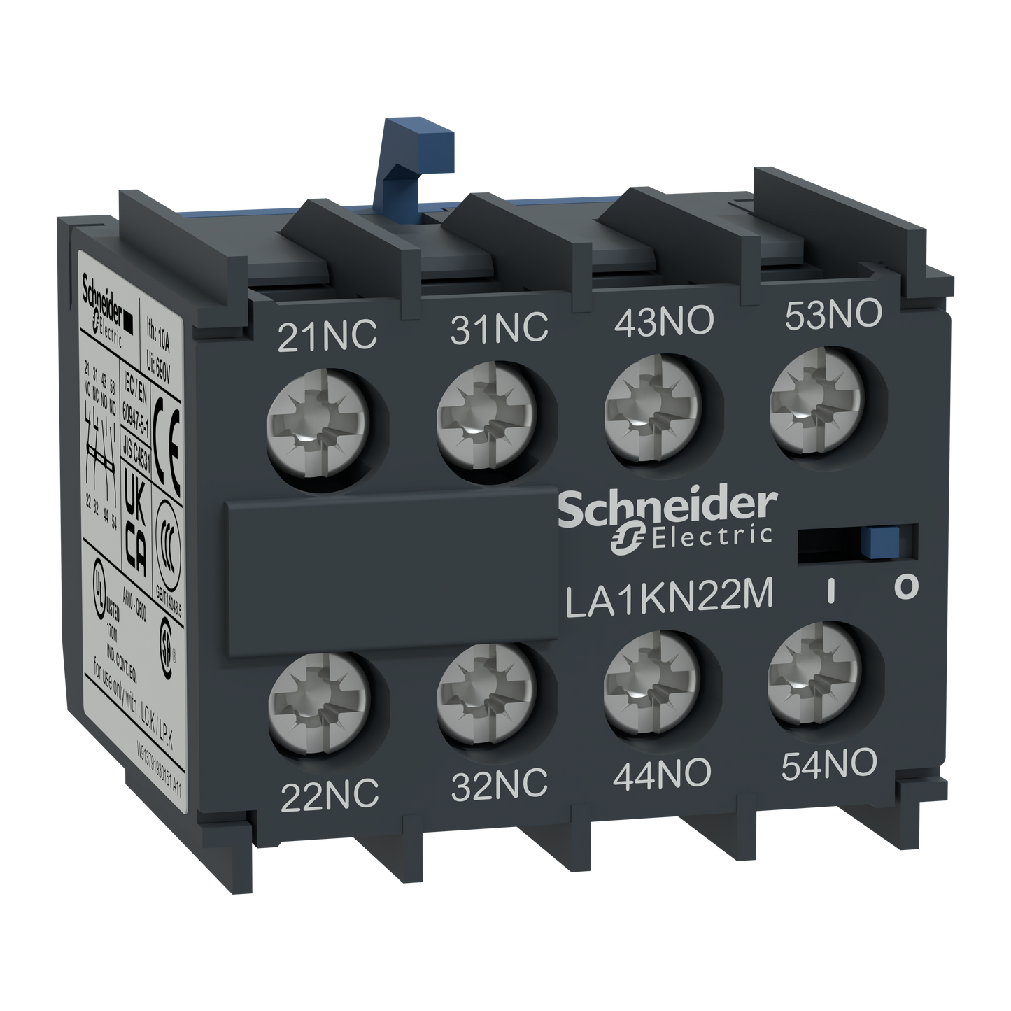 Schneider Electric-LA1KN31M-TeSys CA - bloc de contacts auxiliaires - 3F+1O - bornes à vis-étriers